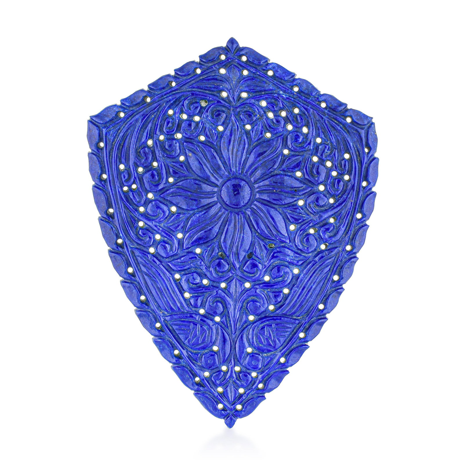 Hand Carved Afghan Lapis Lazuli Stone: ESTIMATED RETAIL PRICE: $1,800* *This is the estimated value a piece of similar quality, craftsmanship, and characteristics could command at retail. A hand-carved lapis lazuli of 141.30 carats is a