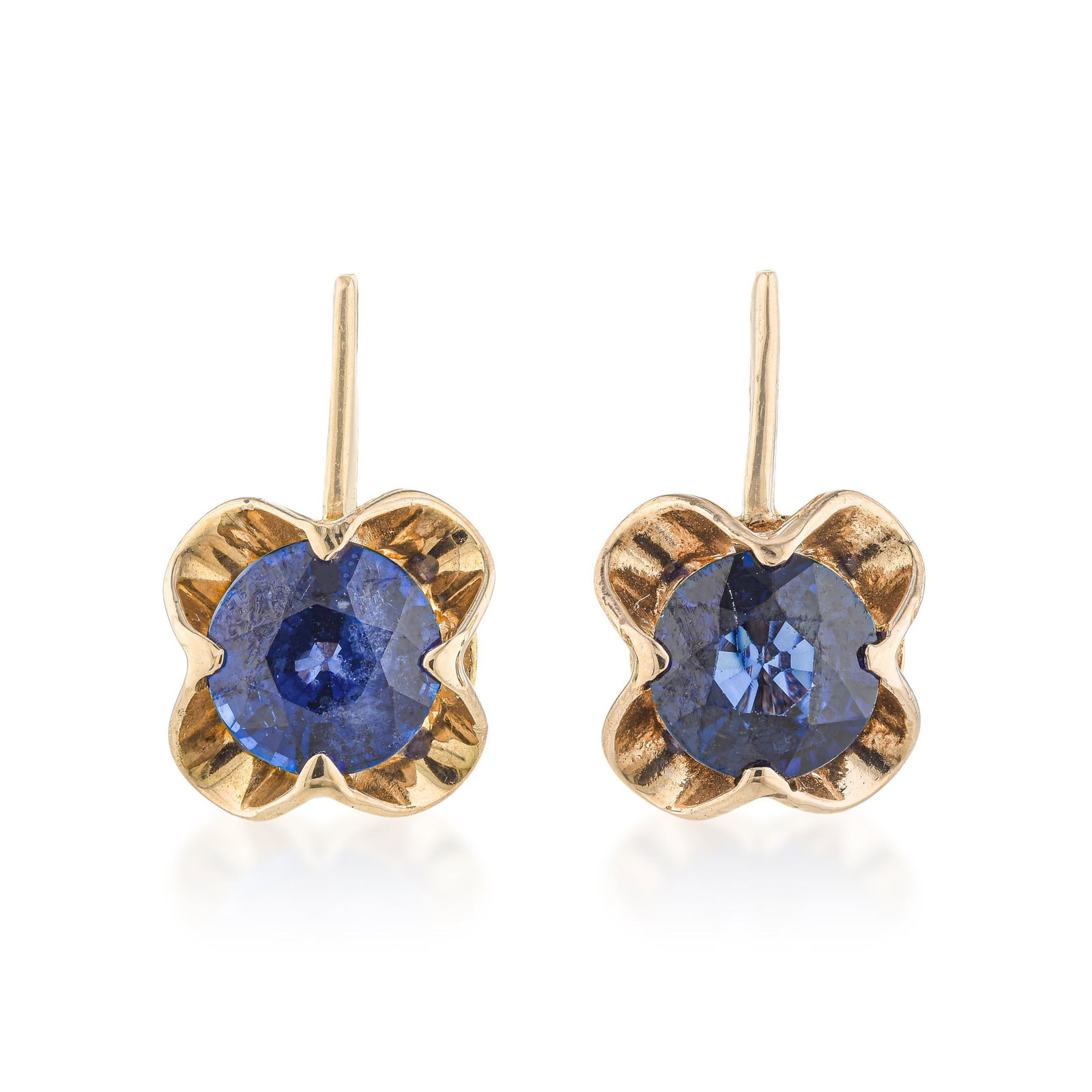 Vintage Tanzanite Drop Earrings: ESTIMATED RETAIL PRICE: $2,200* *This is the estimated value a piece of similar quality, craftsmanship, and characteristics could command at retail. Tanzanite is found in exactly one place on earth