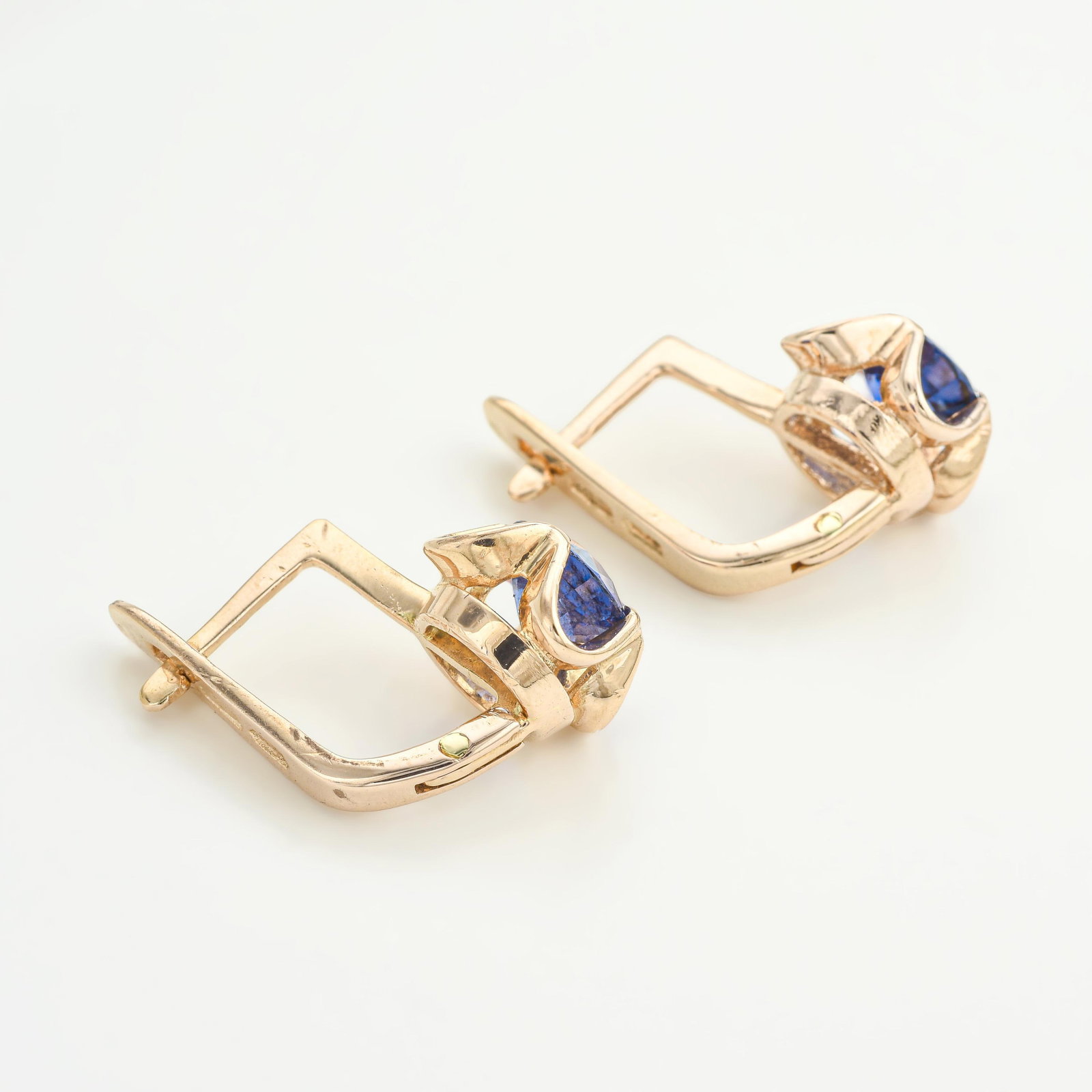 Vintage Tanzanite Drop Earrings - 2