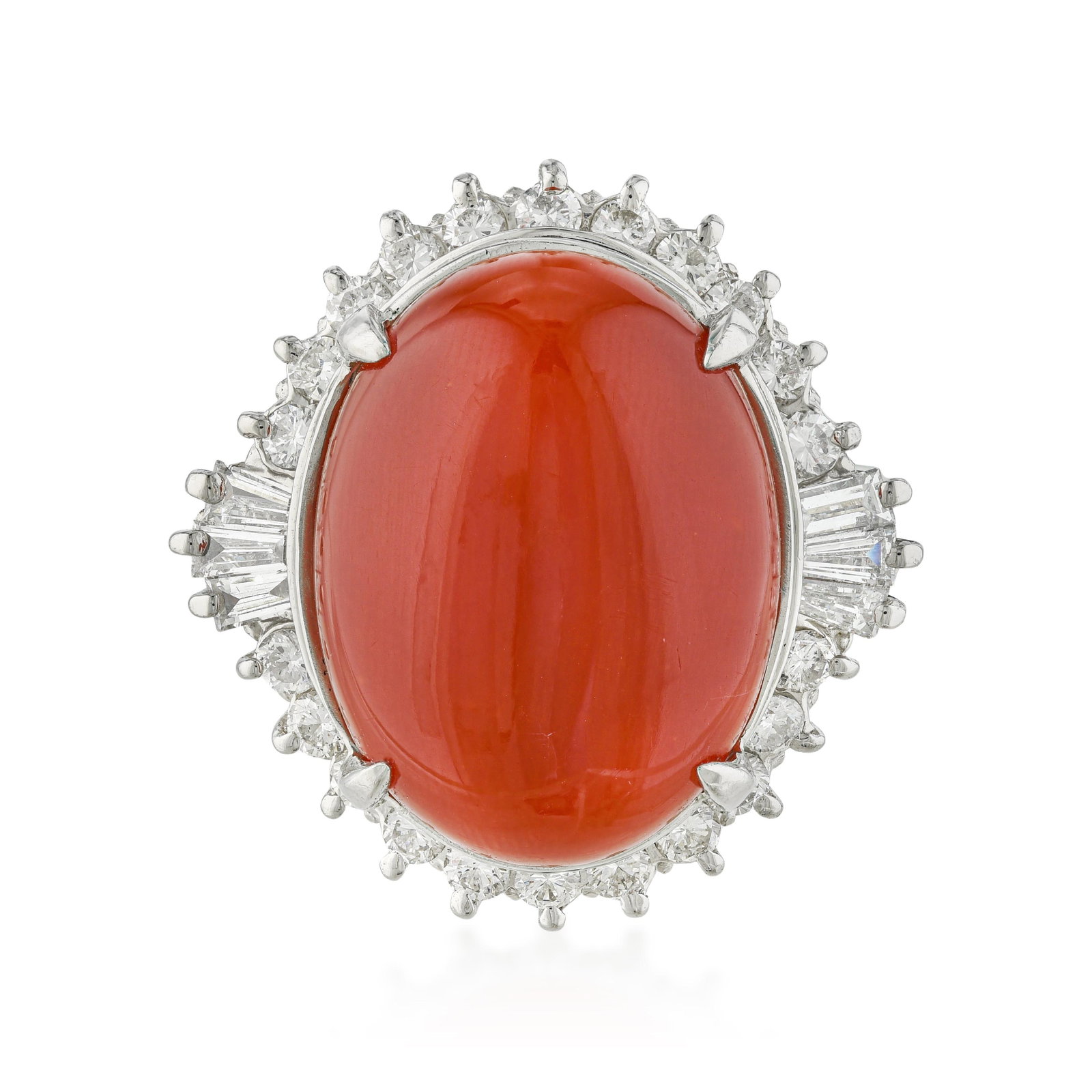 Red Coral and Diamond Ring (1 of 2)