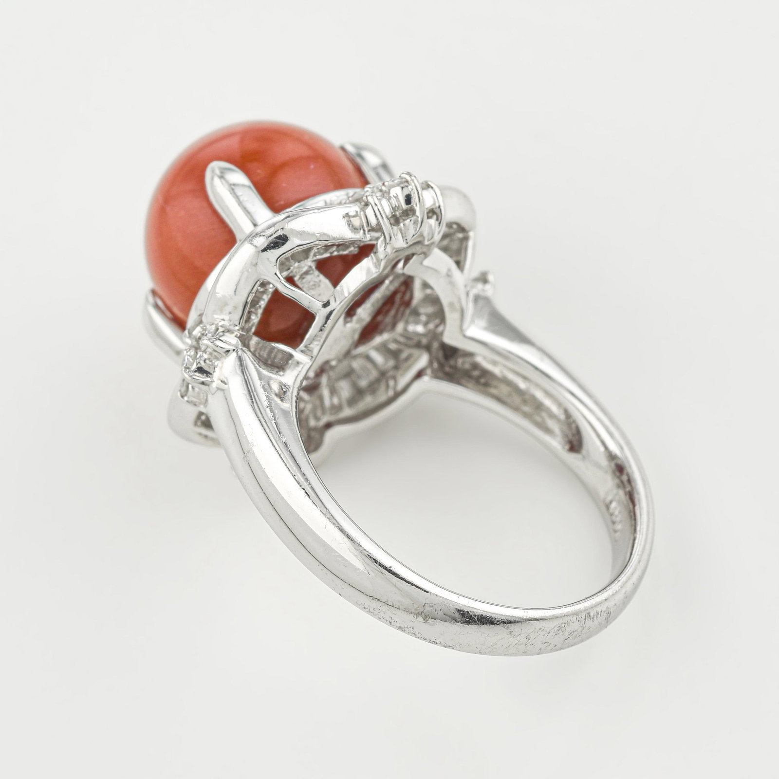 Coral and Diamond Ring - 2