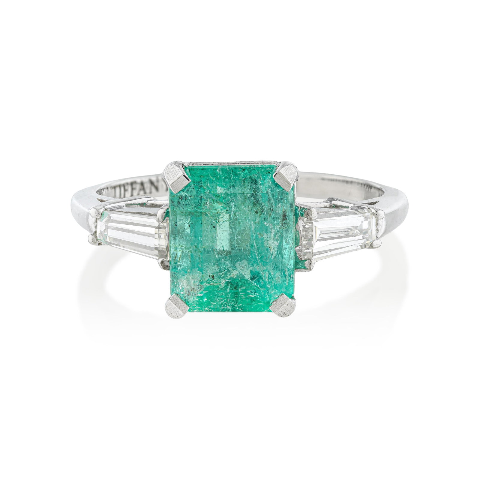 Emerald and Diamond Ring: ESTIMATED RETAIL PRICE: $4,500* *This is the estimated value a piece of similar quality, craftsmanship, and characteristics could command at retail. At 1.70 carats, this emerald is well into the size