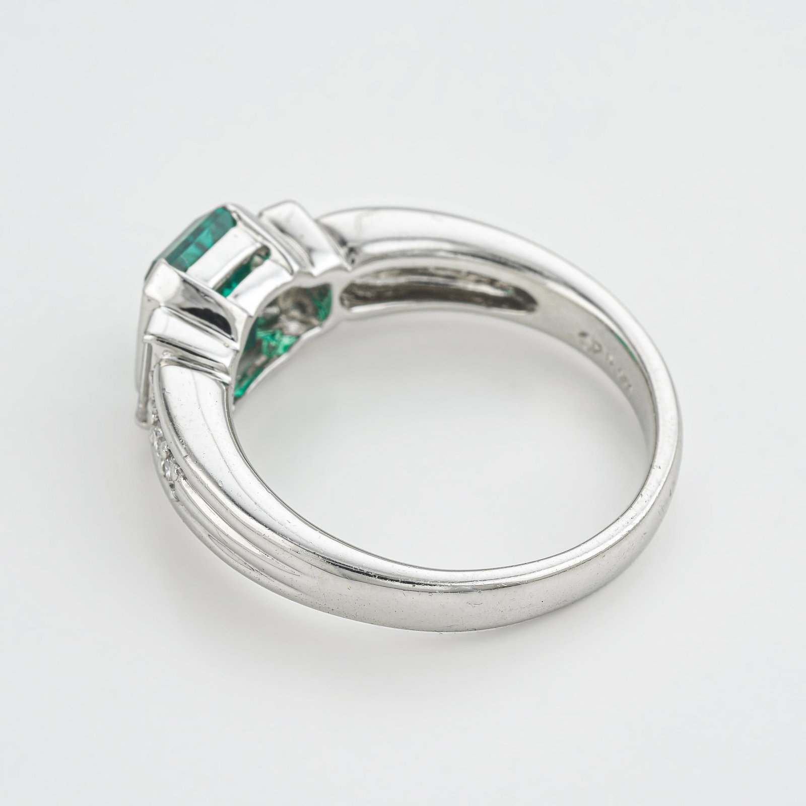 Lab-Created Emerald and Diamond Ring - 2