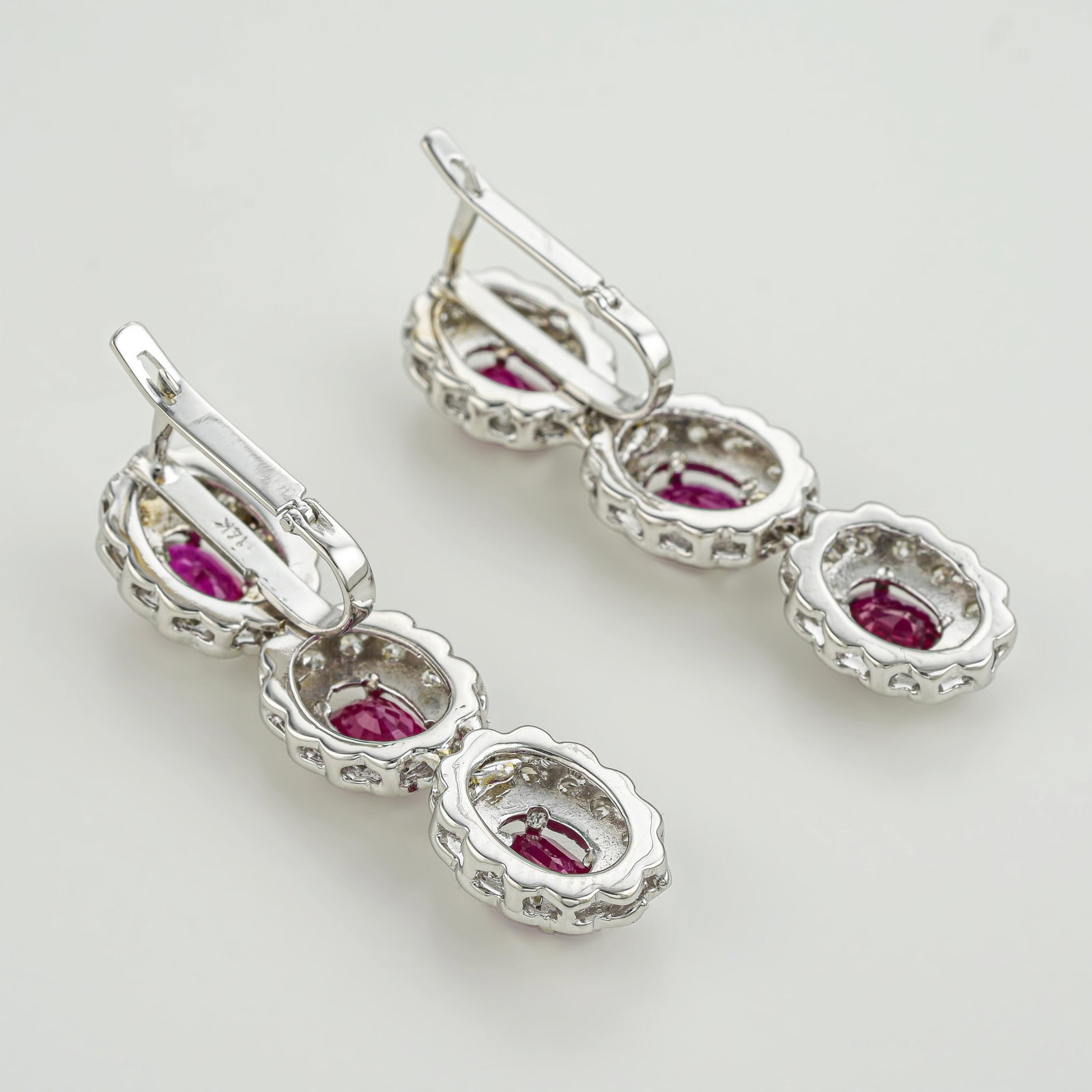 Ruby and Diamond Earrings - 2