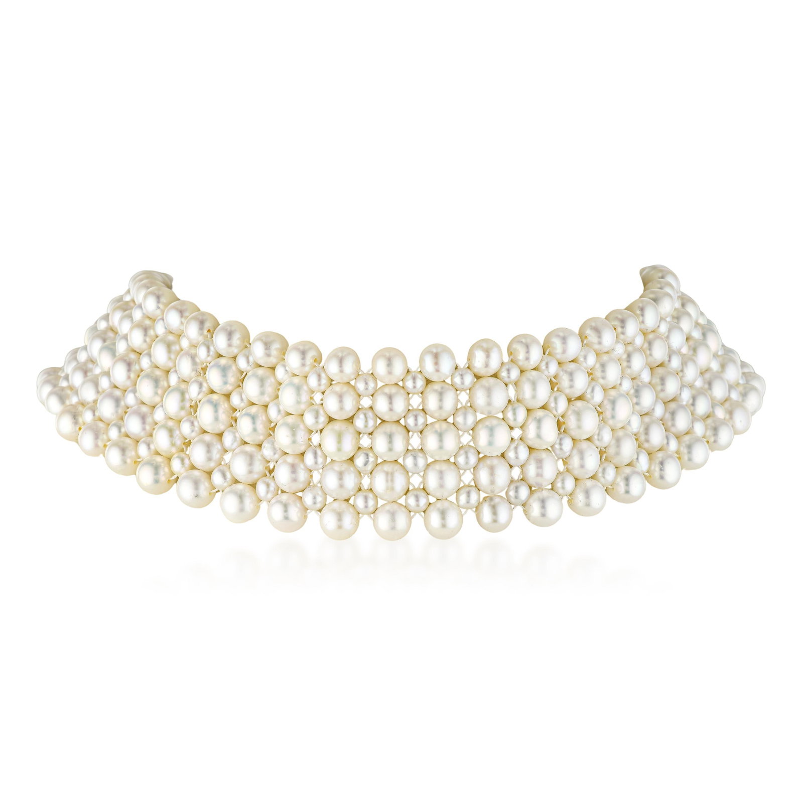 Woven Pearl Column Choker: ESTIMATED RETAIL PRICE: $3,200* *This is the estimated value a piece of similar quality, craftsmanship, and characteristics could command at retail. The column choker format is among the most
