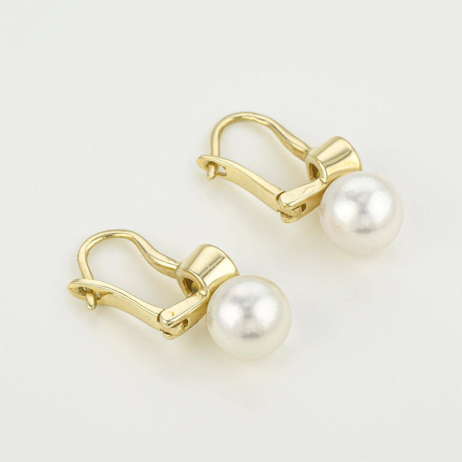 Pearl and Diamond Drop Earrings - 2