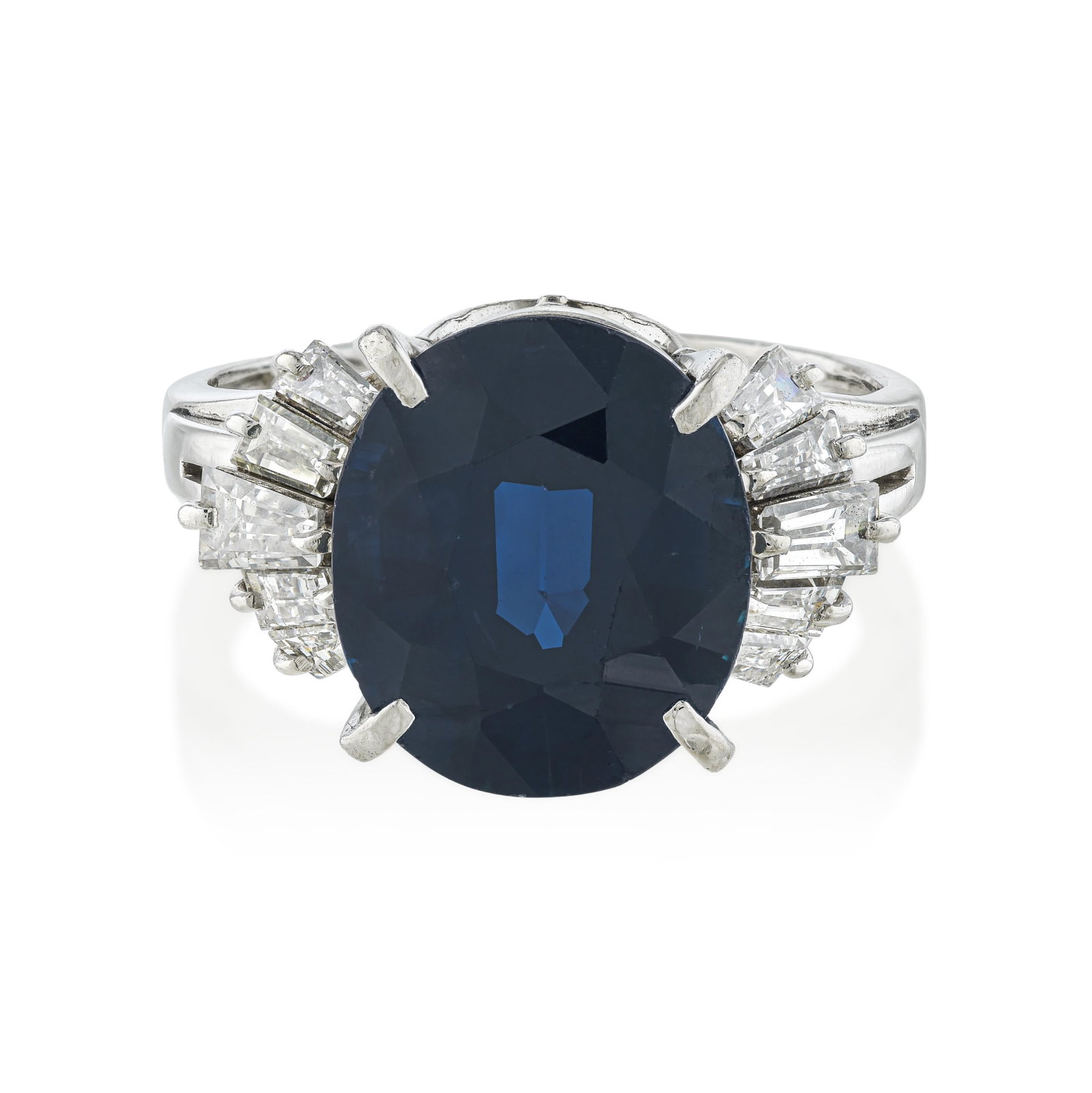 Sapphire and Diamond Ring: ESTIMATED RETAIL PRICE: $3,500* *This is the estimated value a piece of similar quality, craftsmanship, and characteristics could command at retail. At 3.09 carats, this sapphire holds meaningful