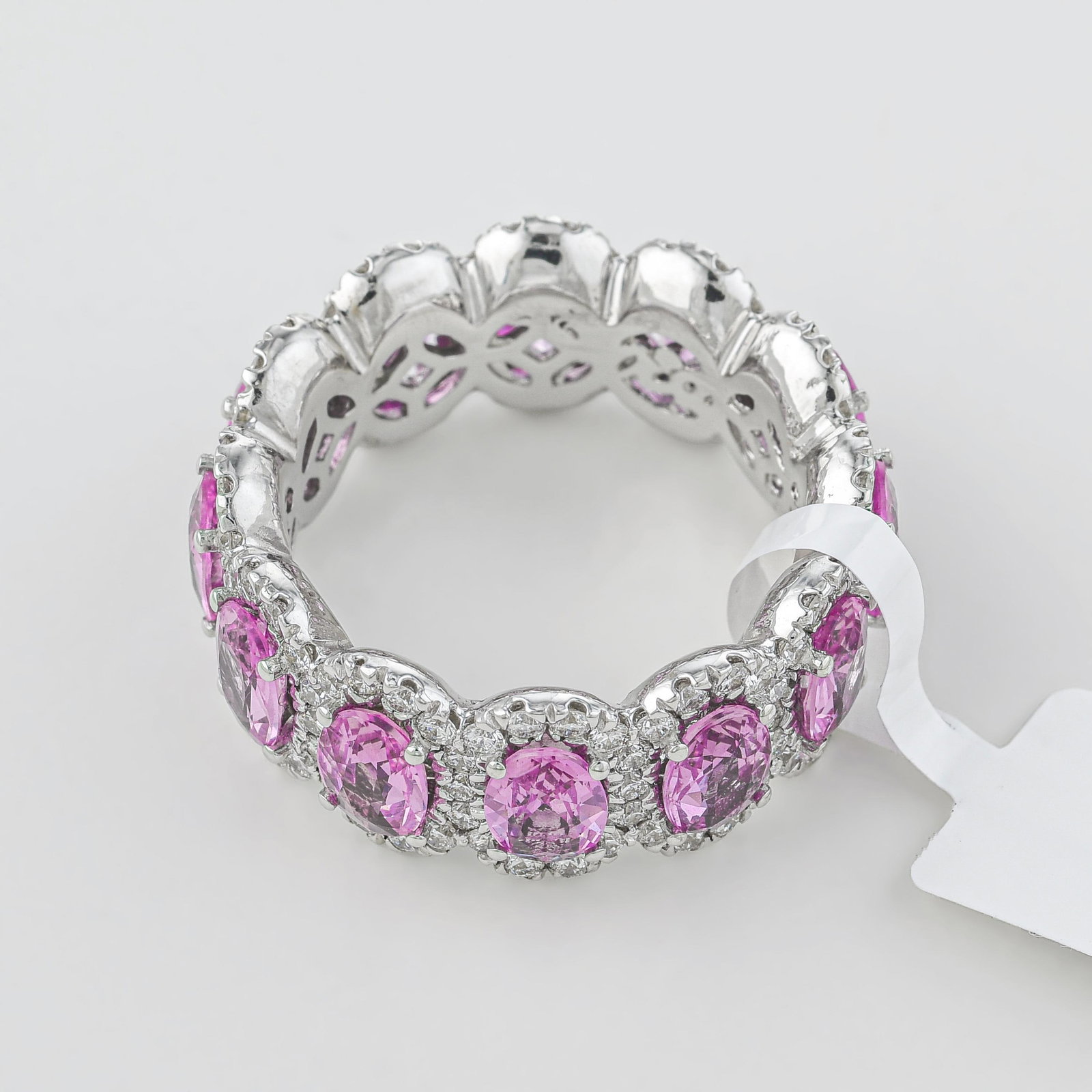 Pink Sapphire and Diamond Ring - 2