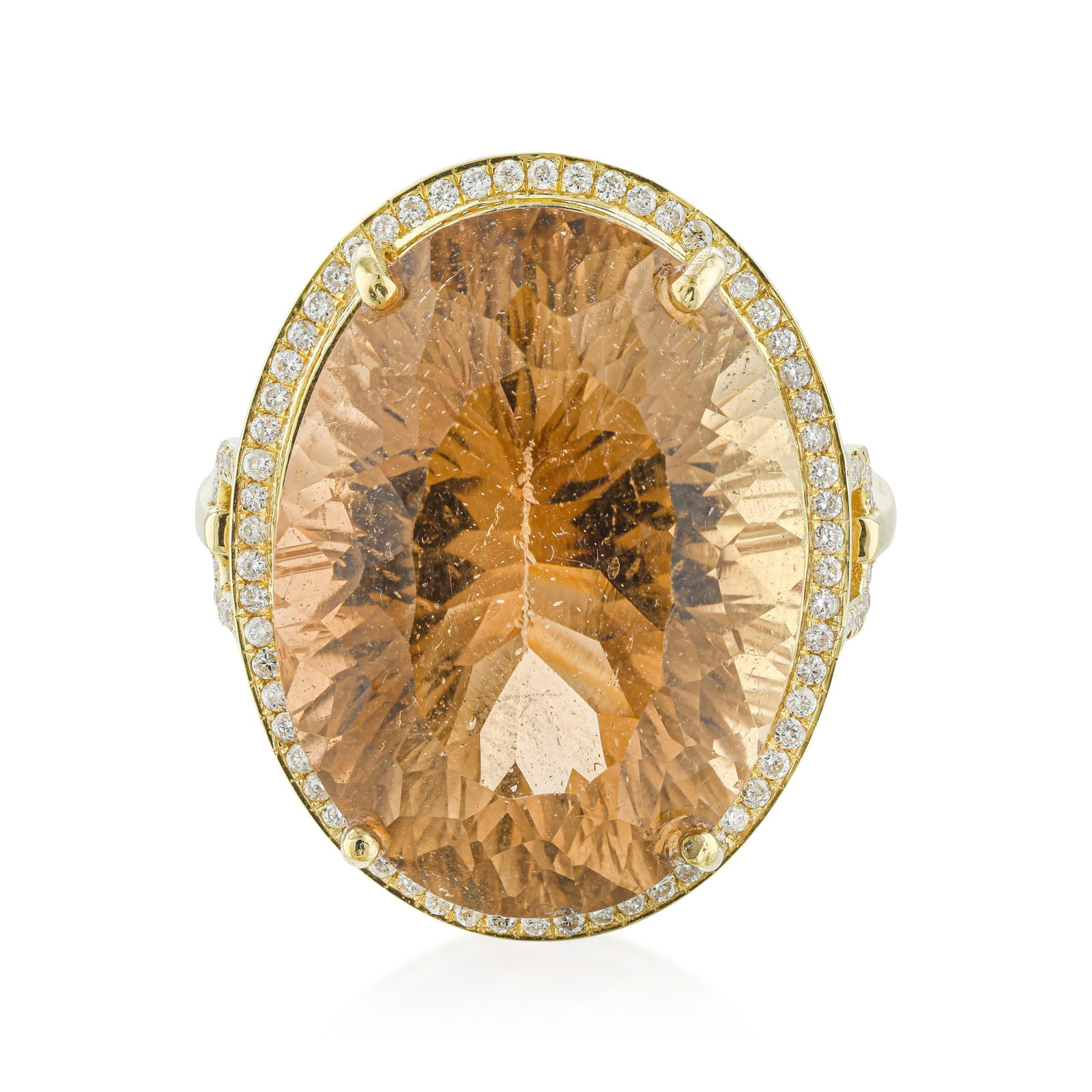 Imperial Topaz and Diamond Ring - 2