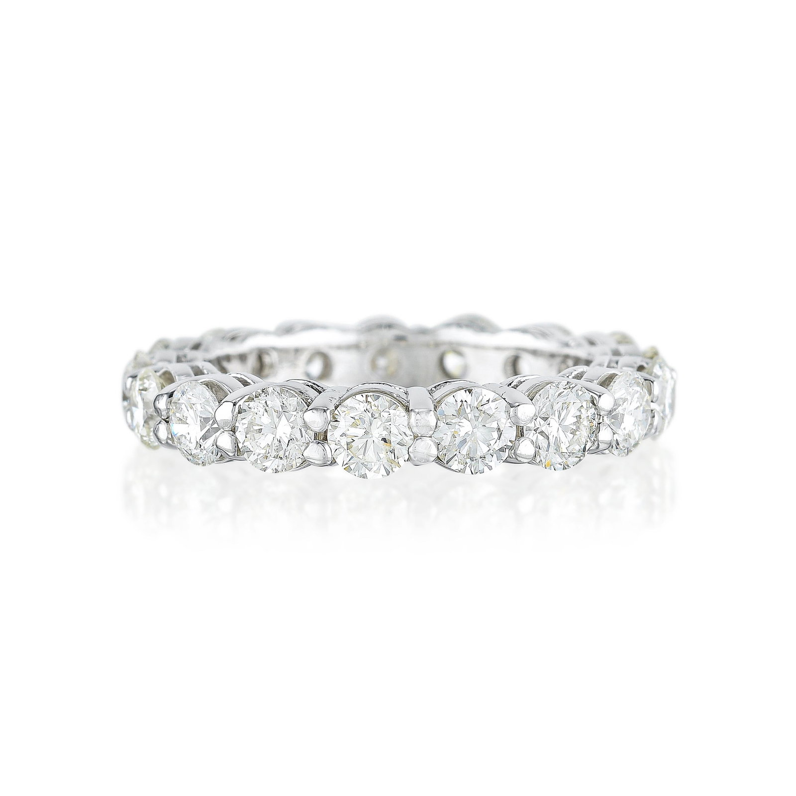Diamond Eternity Band: ESTIMATED RETAIL PRICE: $9,000* *This is the estimated value a piece of similar quality, craftsmanship, and characteristics could command at retail. An eternity band carrying exactly 17 diamonds,