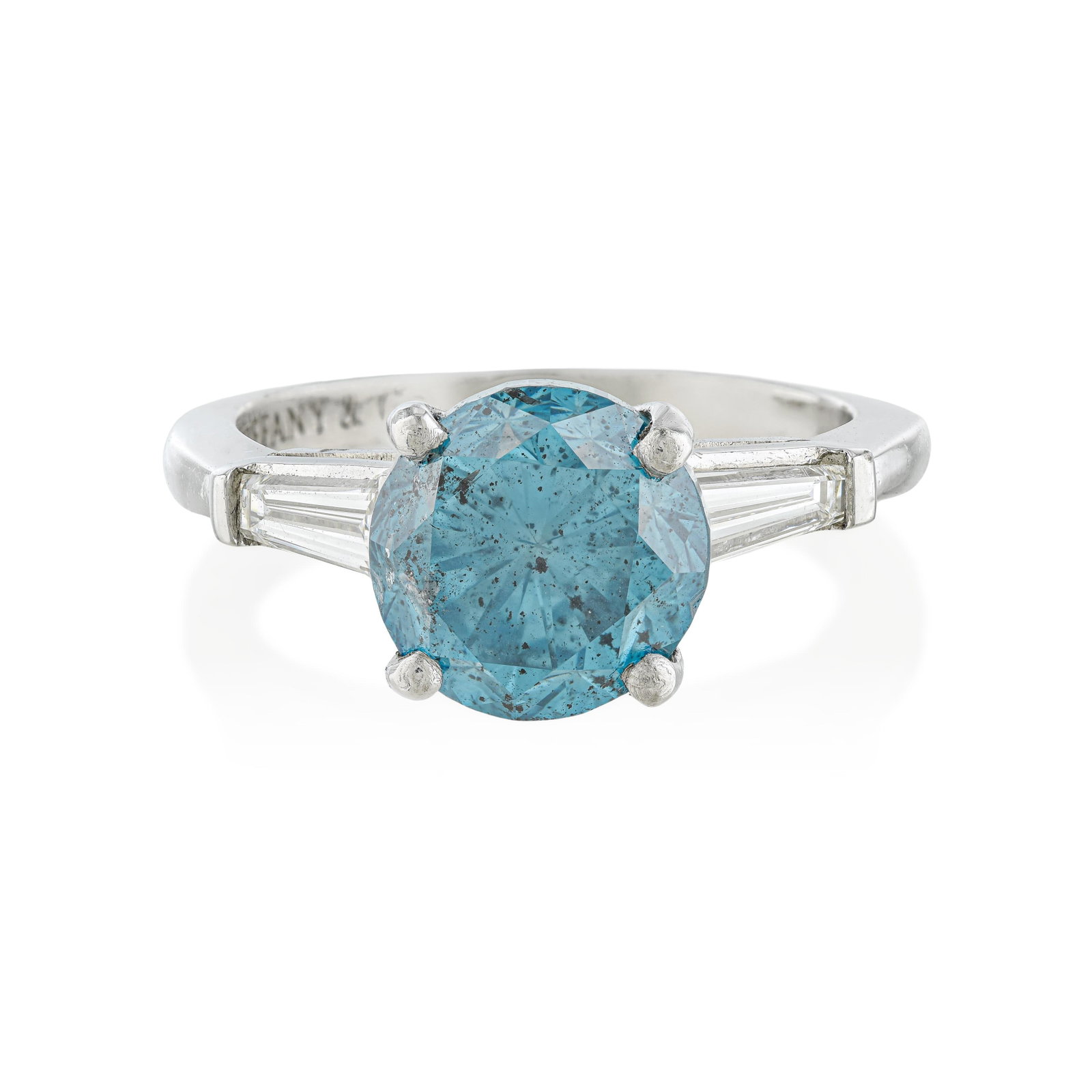 Blue-Green Diamond Ring: ESTIMATED RETAIL PRICE: $7,000* *This is the estimated value a piece of similar quality, craftsmanship, and characteristics could command at retail. This diamond's blue-green color is the result of