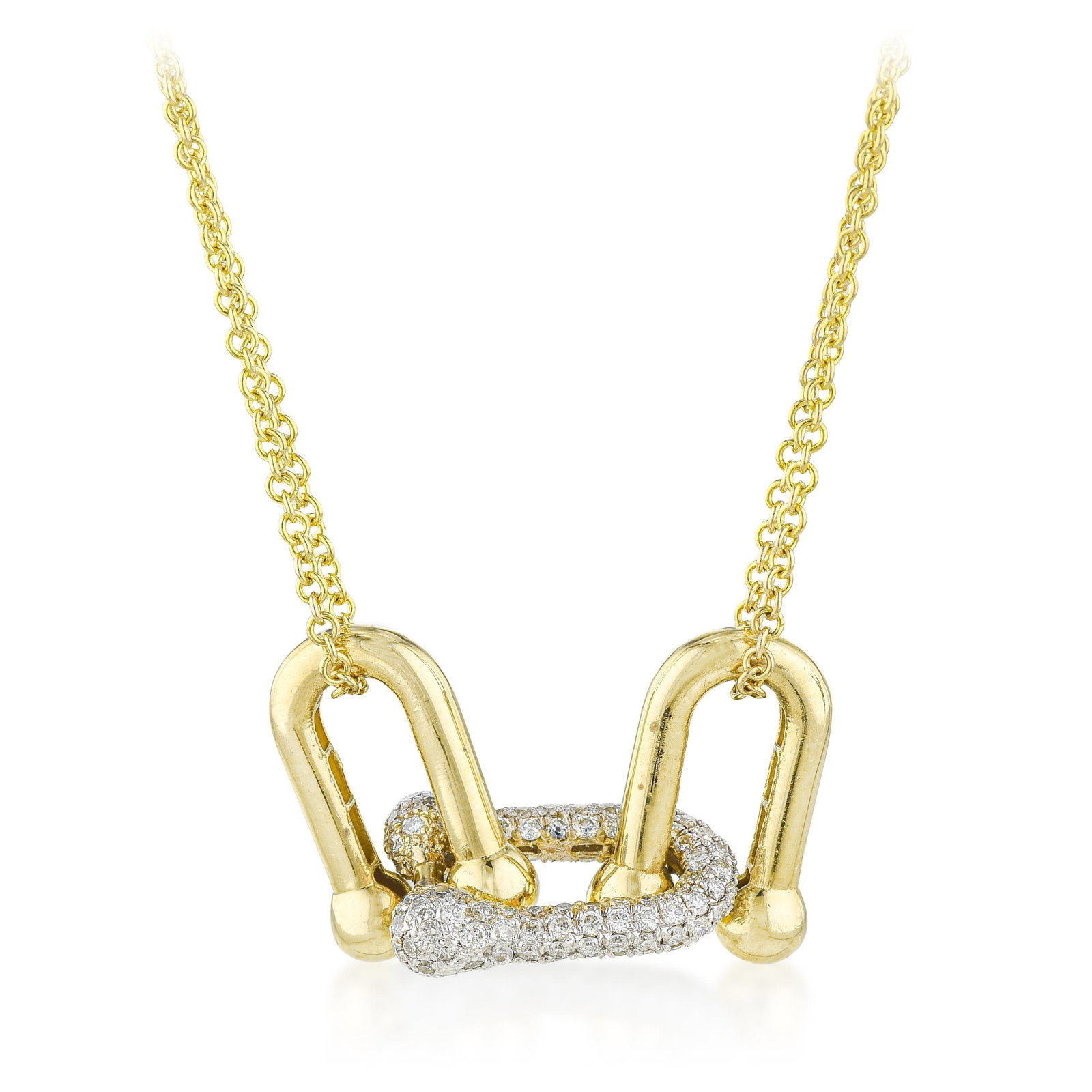Diamond Link Pendant Necklace: ESTIMATED RETAIL PRICE: $2,800* *This is the estimated value a piece of similar quality, craftsmanship, and characteristics could command at retail. Diamond link necklaces with stones integrated into