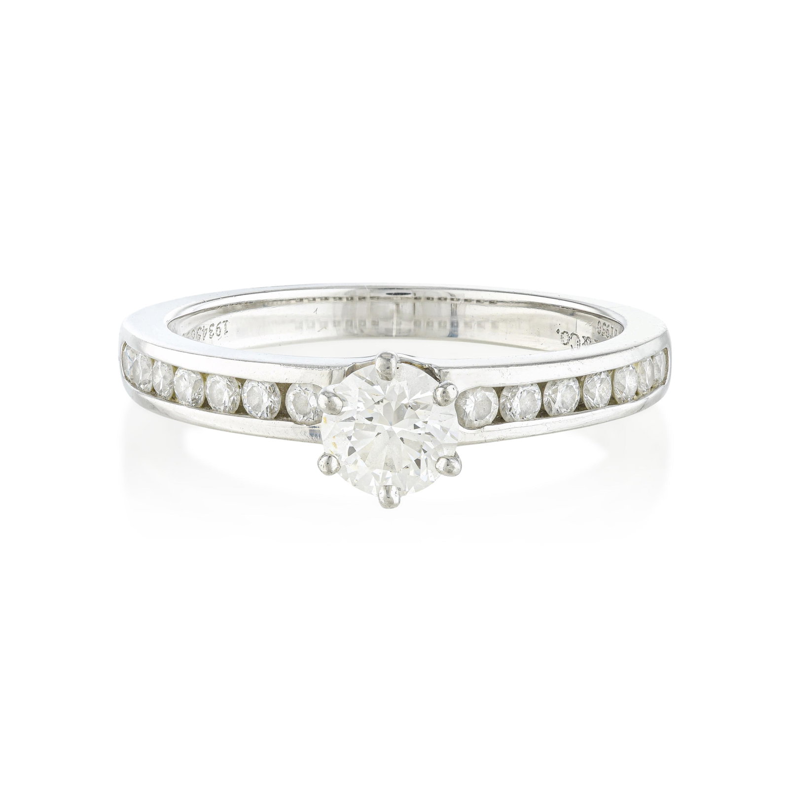 Tiffany & Co. Diamond Engagement Ring: ESTIMATED RETAIL PRICE: $4,500* *This is the estimated value a piece of similar quality, craftsmanship, and characteristics could command at retail. A signed Tiffany & Co. engagement ring in platinum