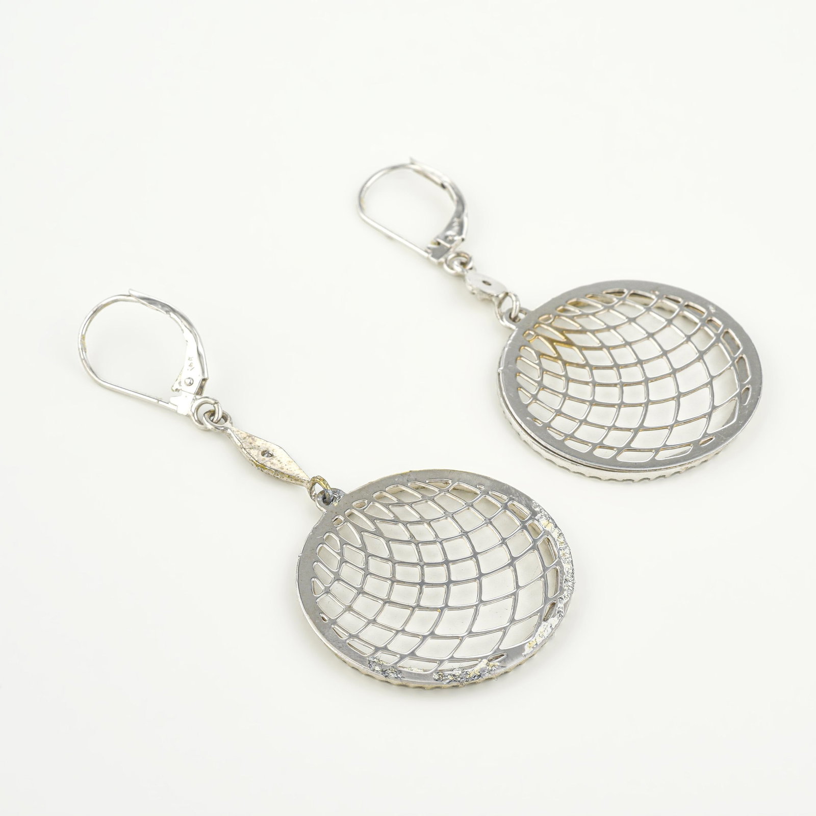 Diamond Circle Drop Earrings - 2
