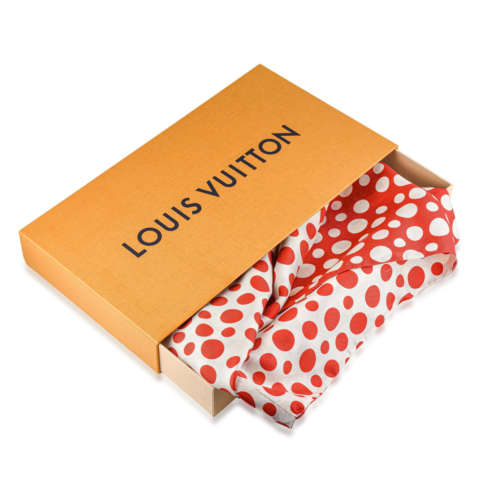 Louis Vuitton Yayoi Kusama Infinity Snood - Silk, Red and White: ESTIMATED RETAIL PRICE: Variable* *This is the estimated value a piece of similar quality, craftsmanship, and characteristics could command at retail. Created for Louis Vuitton's collaboration with Ja