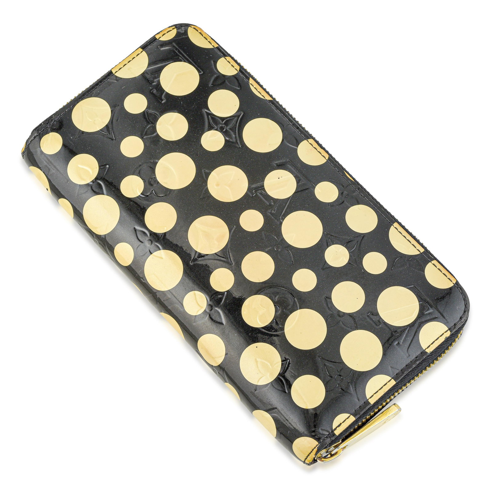 Louis Vuitton Zippy Wallet - Vernis Patent Leather, Black and Gold: ESTIMATED RETAIL PRICE: Variable* *This is the estimated value a piece of similar quality, craftsmanship, and characteristics could command at retail. The Louis Vuitton Zippy Wallet is a long-format