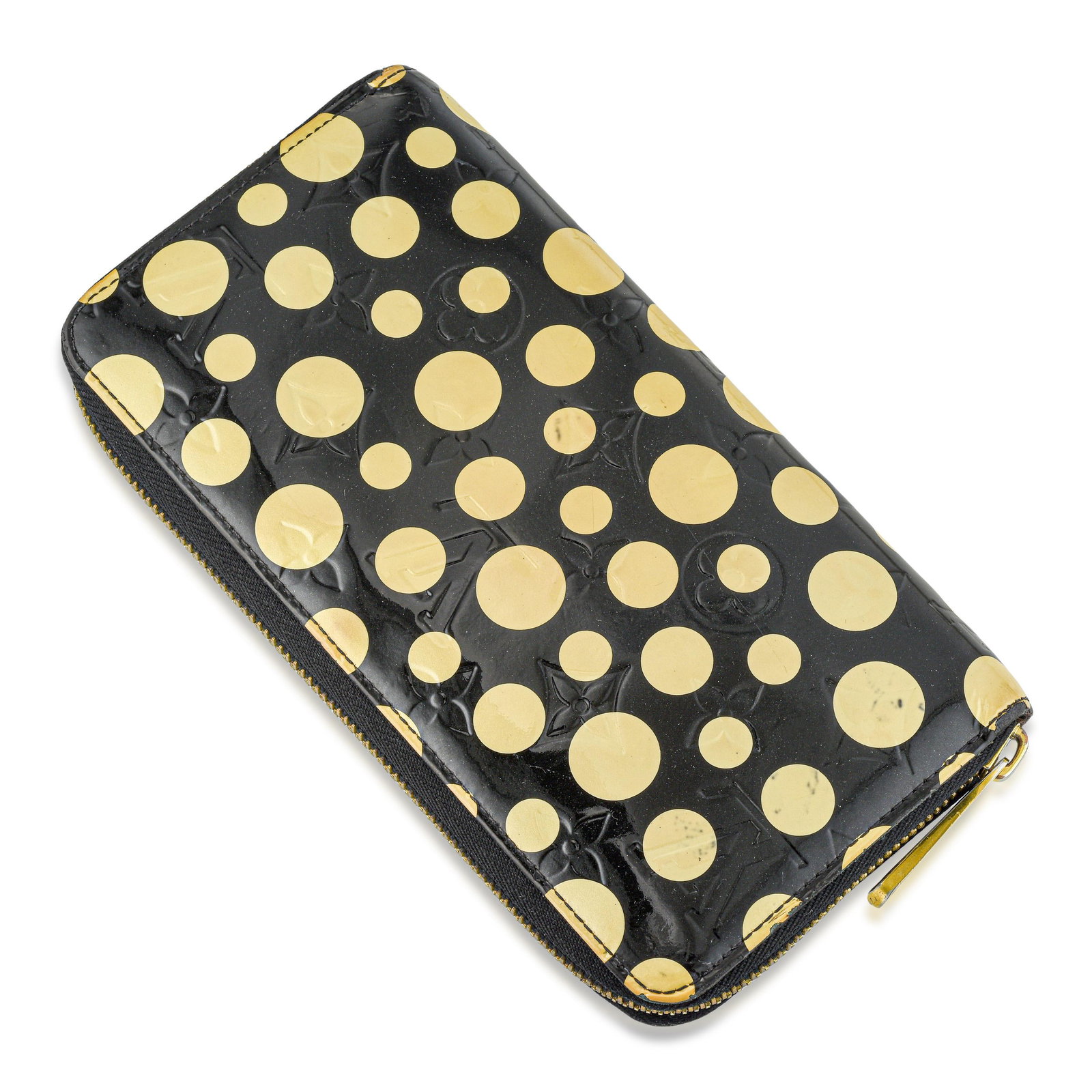 Louis Vuitton Zippy Wallet - Vernis Patent Leather, Black and Gold - 2