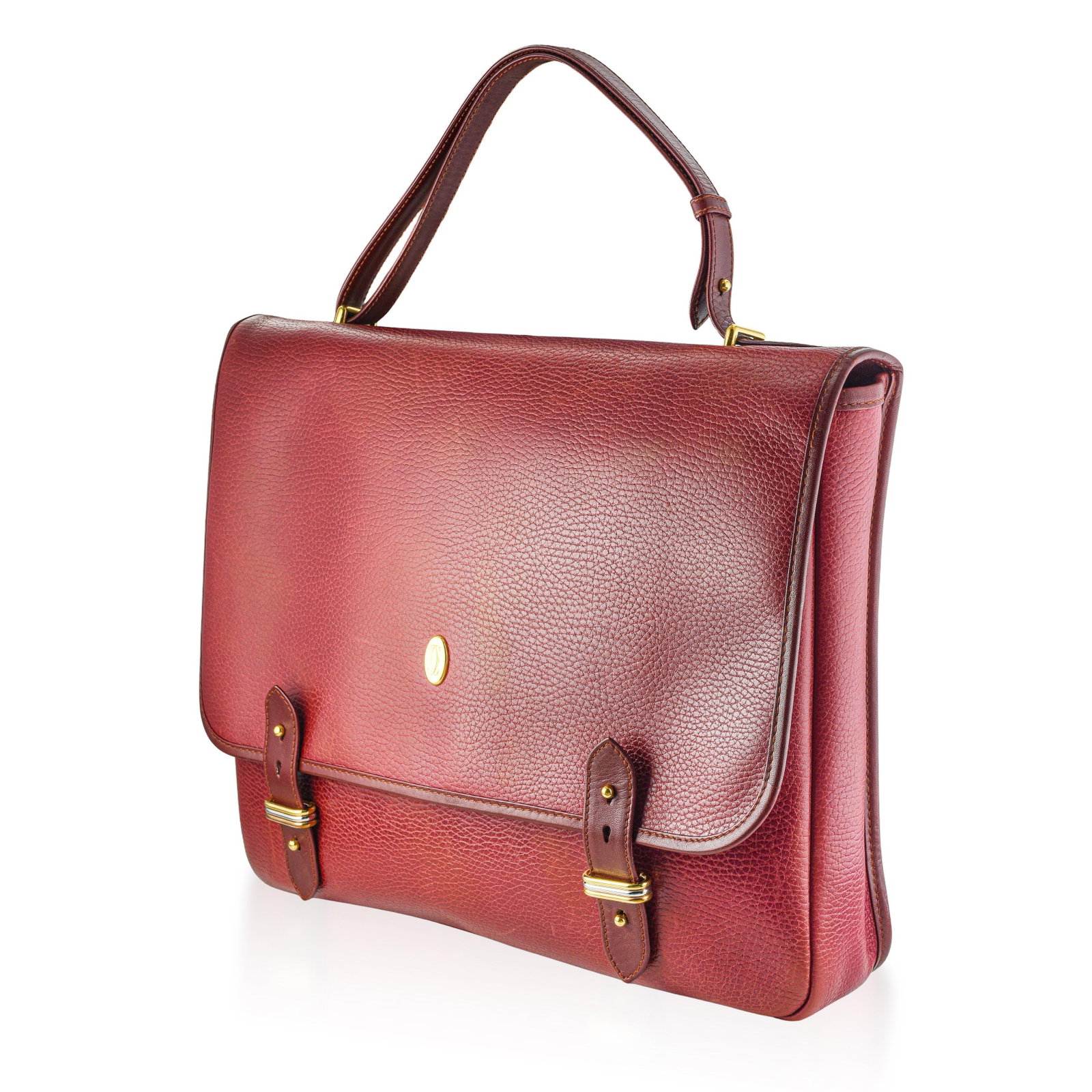 Cartier Must de Cartier Briefcase - Textured Leather, Bordeaux - 2