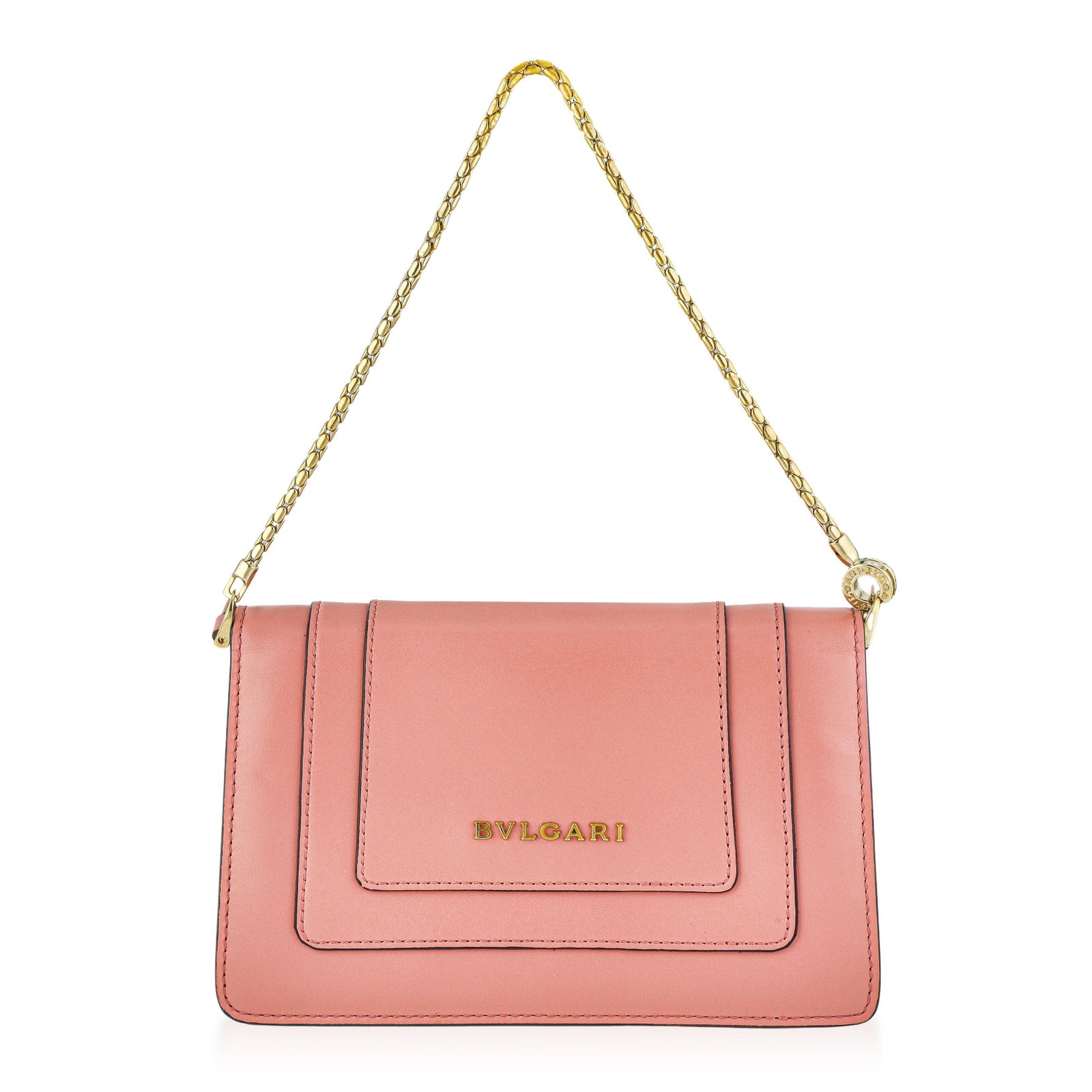 Bulgari Serpenti Forever Chain Pouch - Calf Leather, Pink Gala - 3
