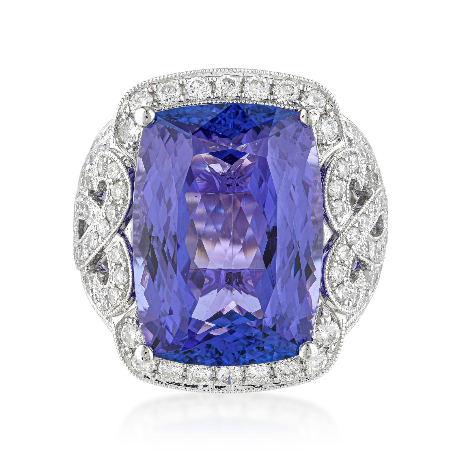 17.18-Carat Tanzanite and Diamond Ring - 2