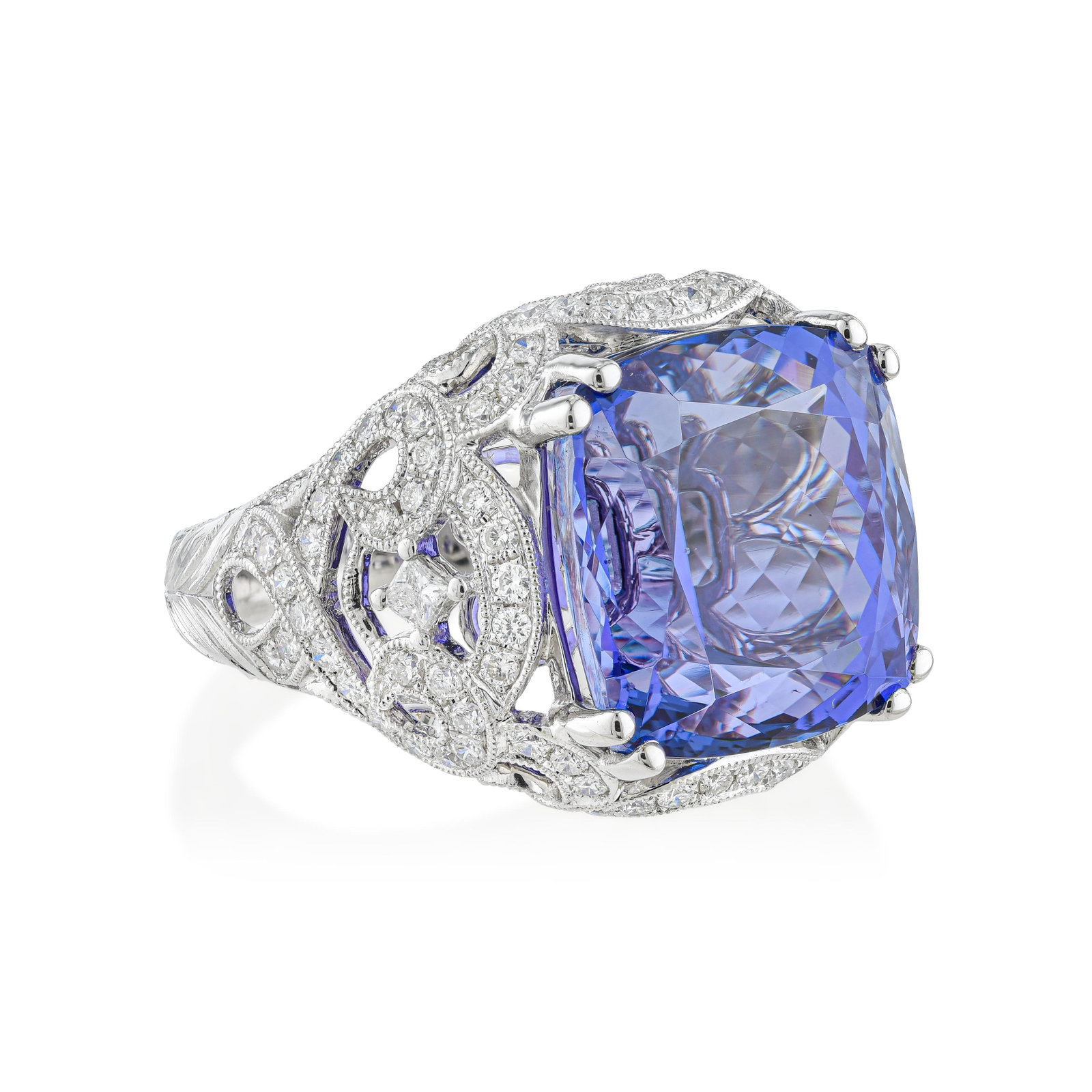 19.91-Carat Tanzanite and Diamond Ring - 2