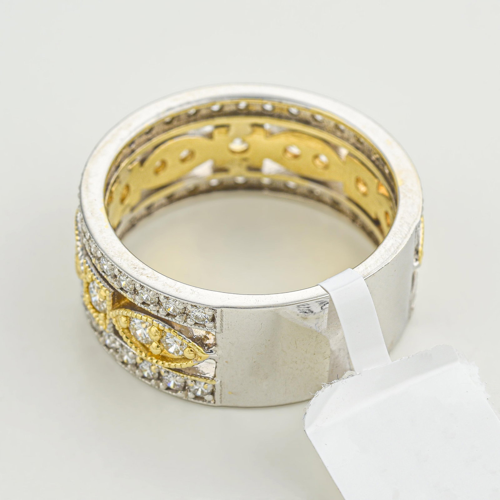 Diamond Wide Band Ring - 2