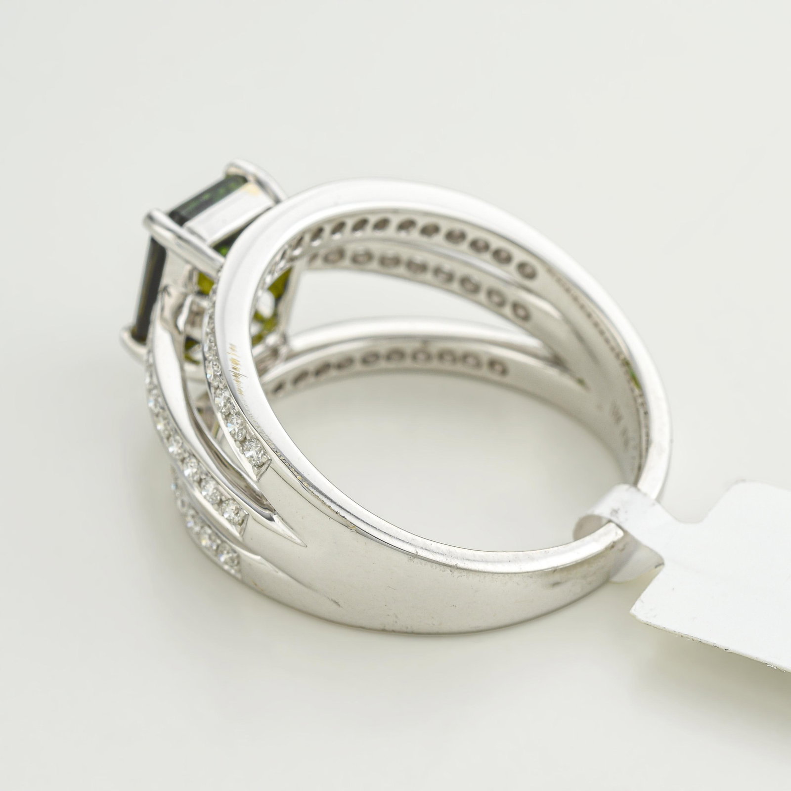 Green Tourmaline and Diamond Ring - 2