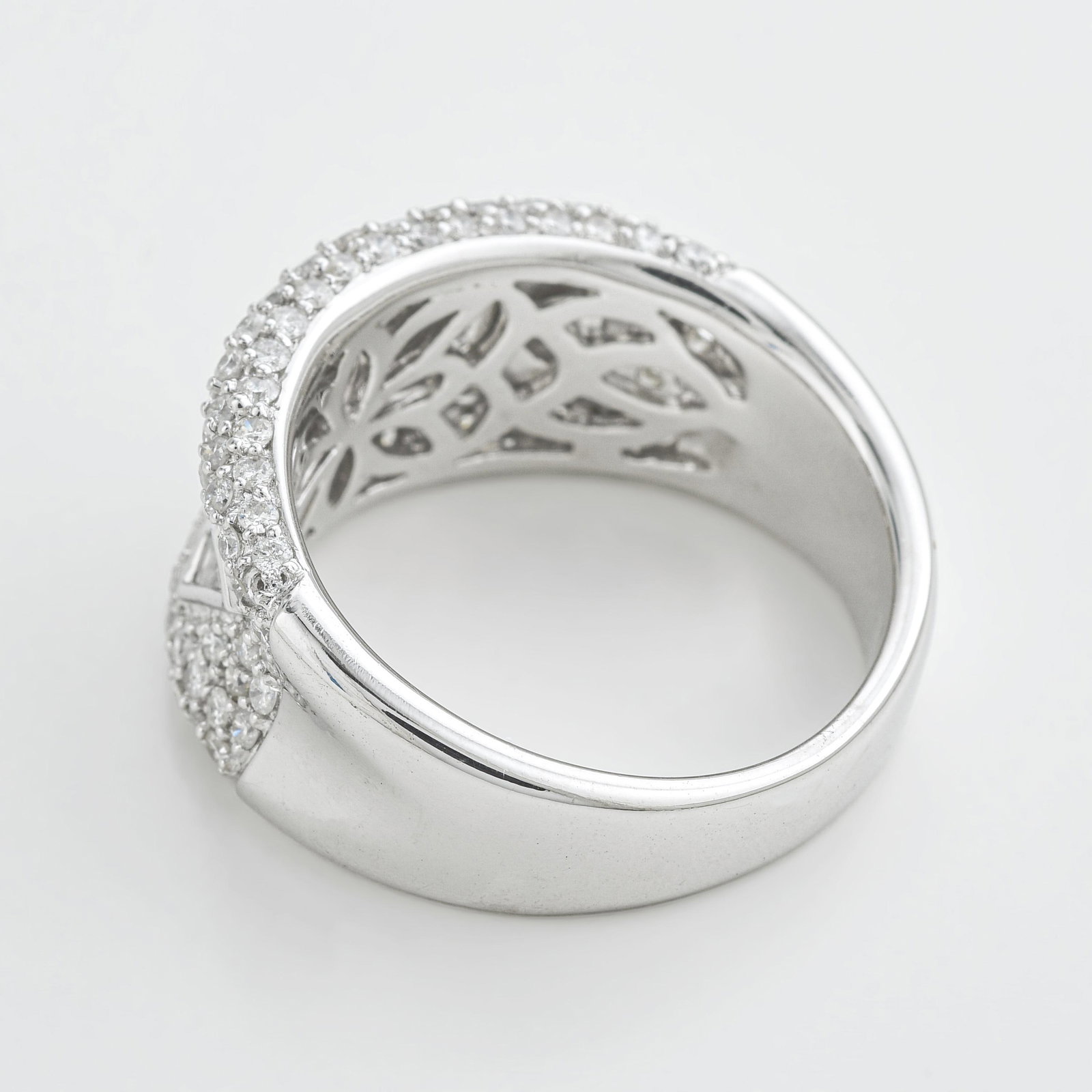 Diamond Wide Band Ring - 2
