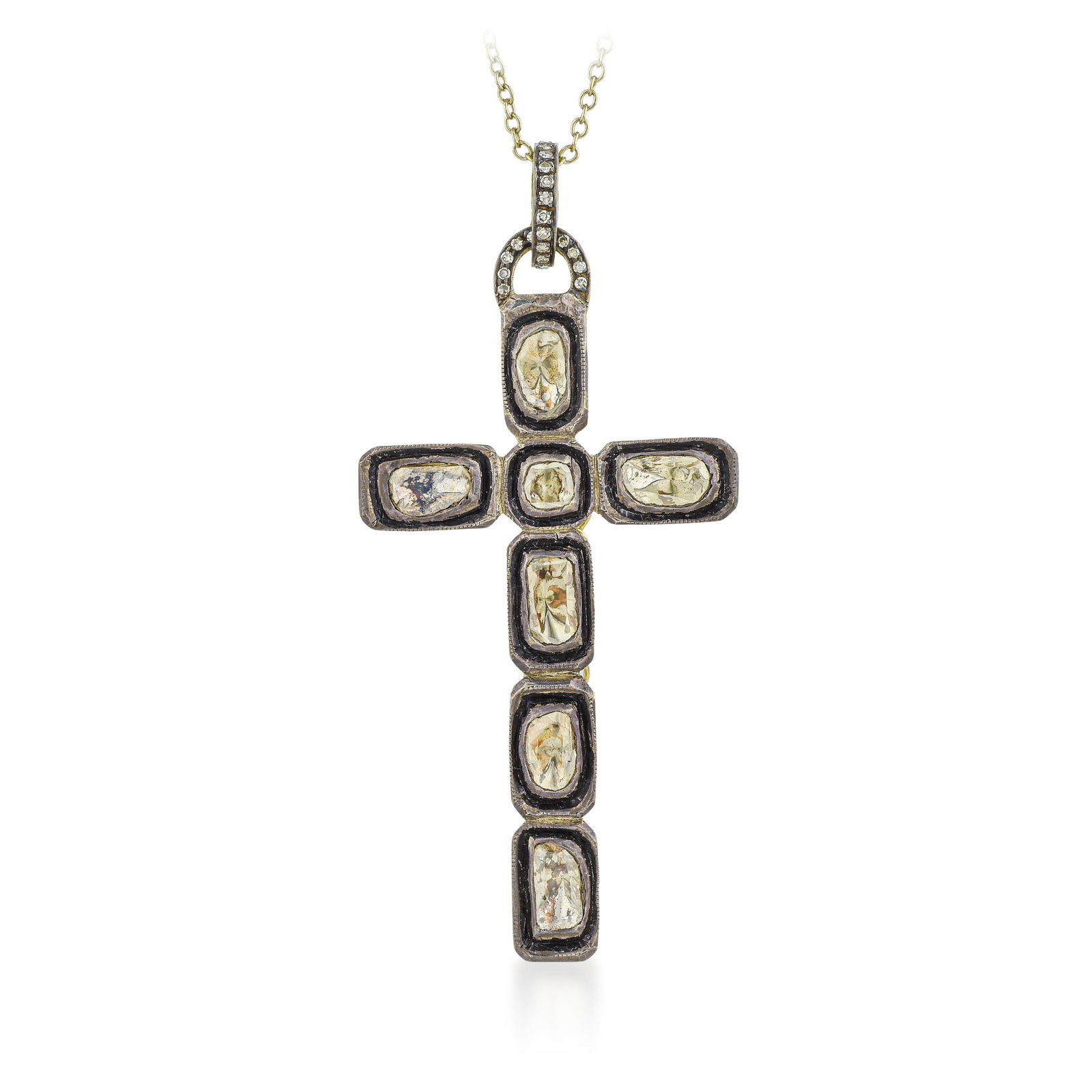 Rose Cut Diamond Cross Pendant (1 of 2)