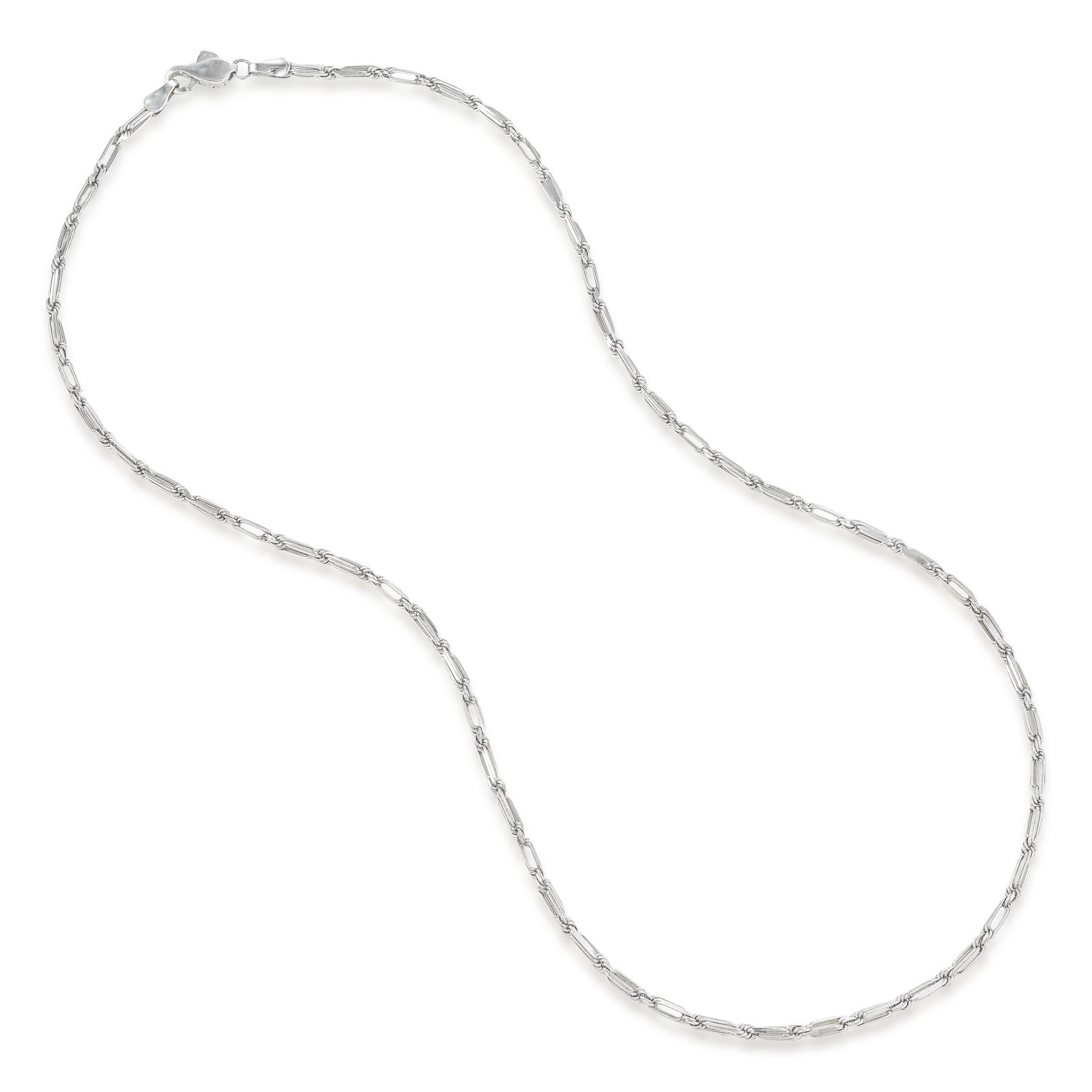 Vintage White Gold Chain: ESTIMATED RETAIL PRICE: $1,700* *This is the estimated value a piece of similar quality, craftsmanship, and characteristics could command at retail. Vintage 14K white gold chains in the 18-inch