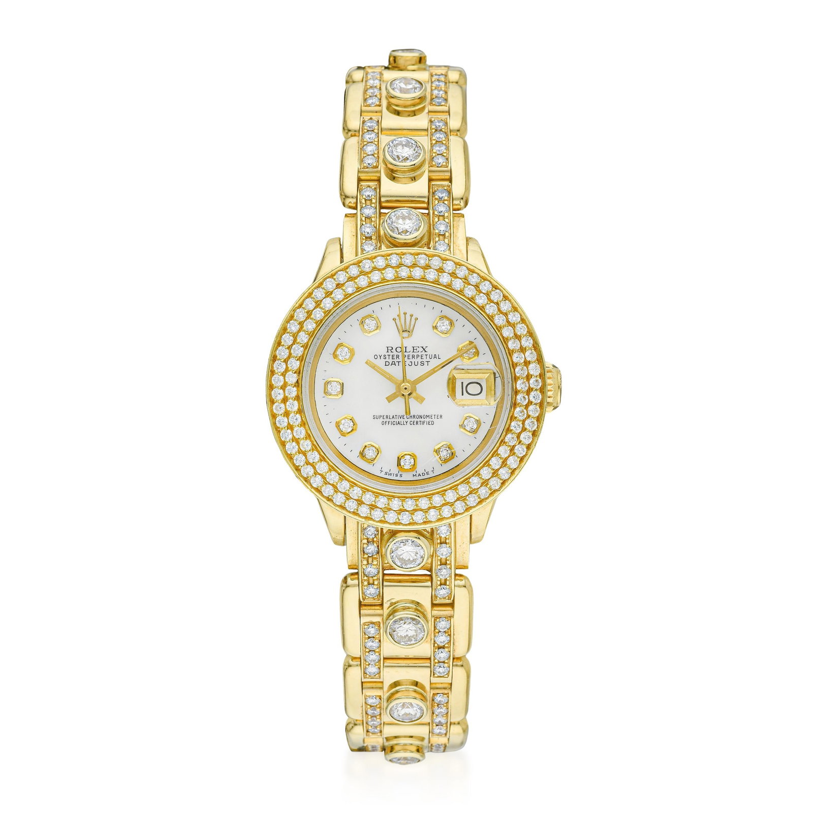 Rolex Datejust Ladies' in 18K Gold with Diamonds - 2