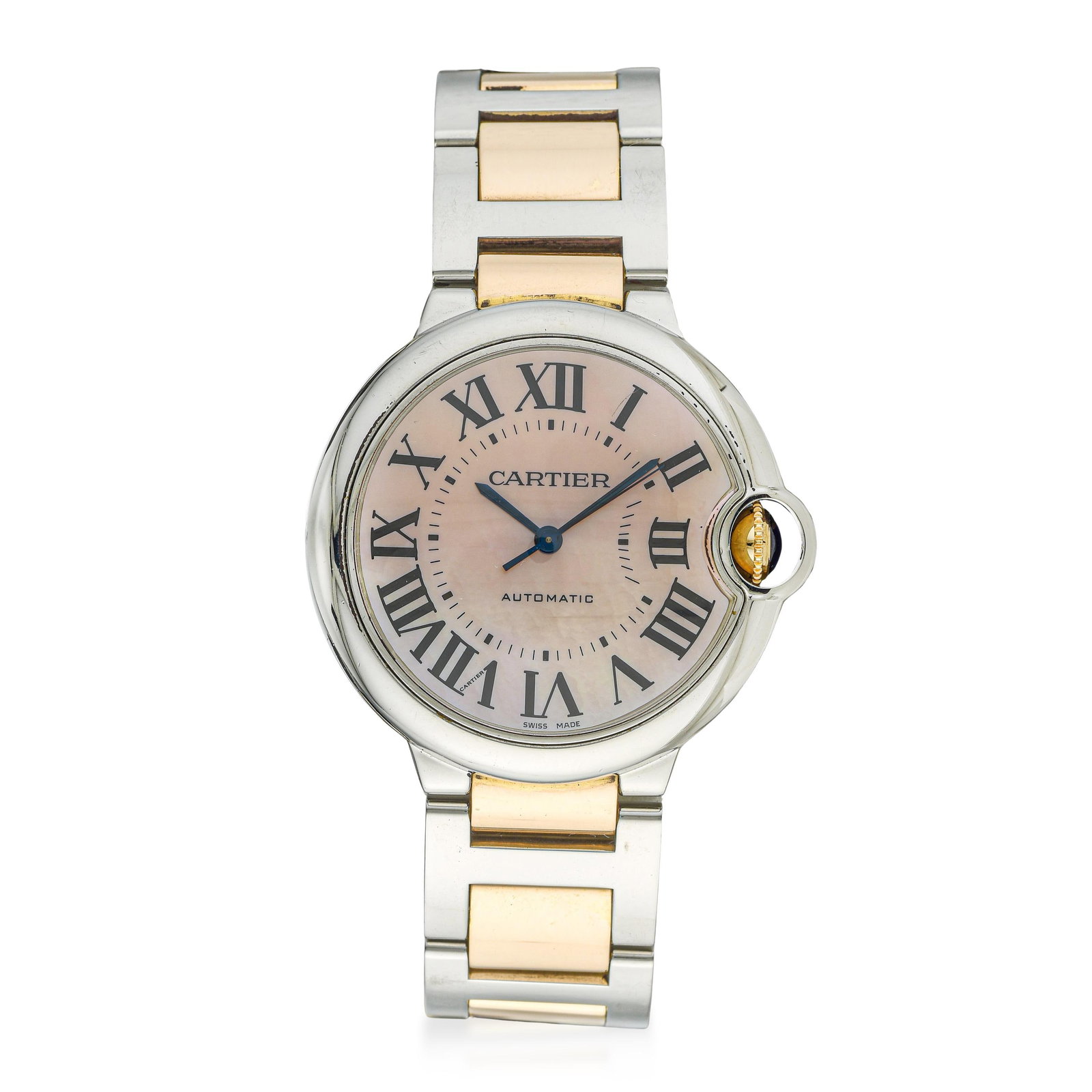 Cartier Ballon Bleu in Steel and 18K Gold: ESTIMATED RETAIL PRICE: $7,000* *This is the estimated value a piece of similar quality, craftsmanship, and characteristics could command at retail. Cartier's Ballon Bleu is among the most