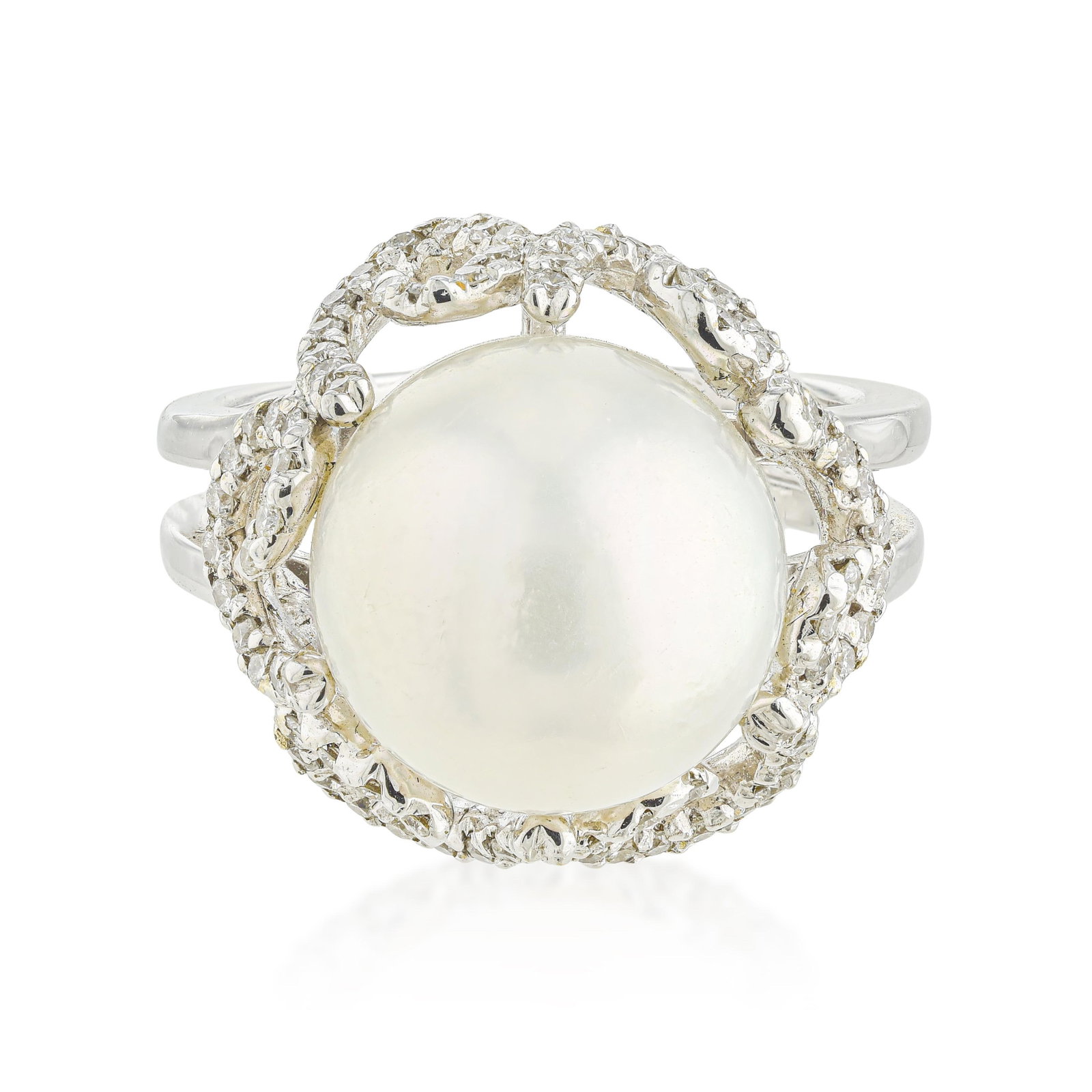 Pearl and Diamond Ring - 2