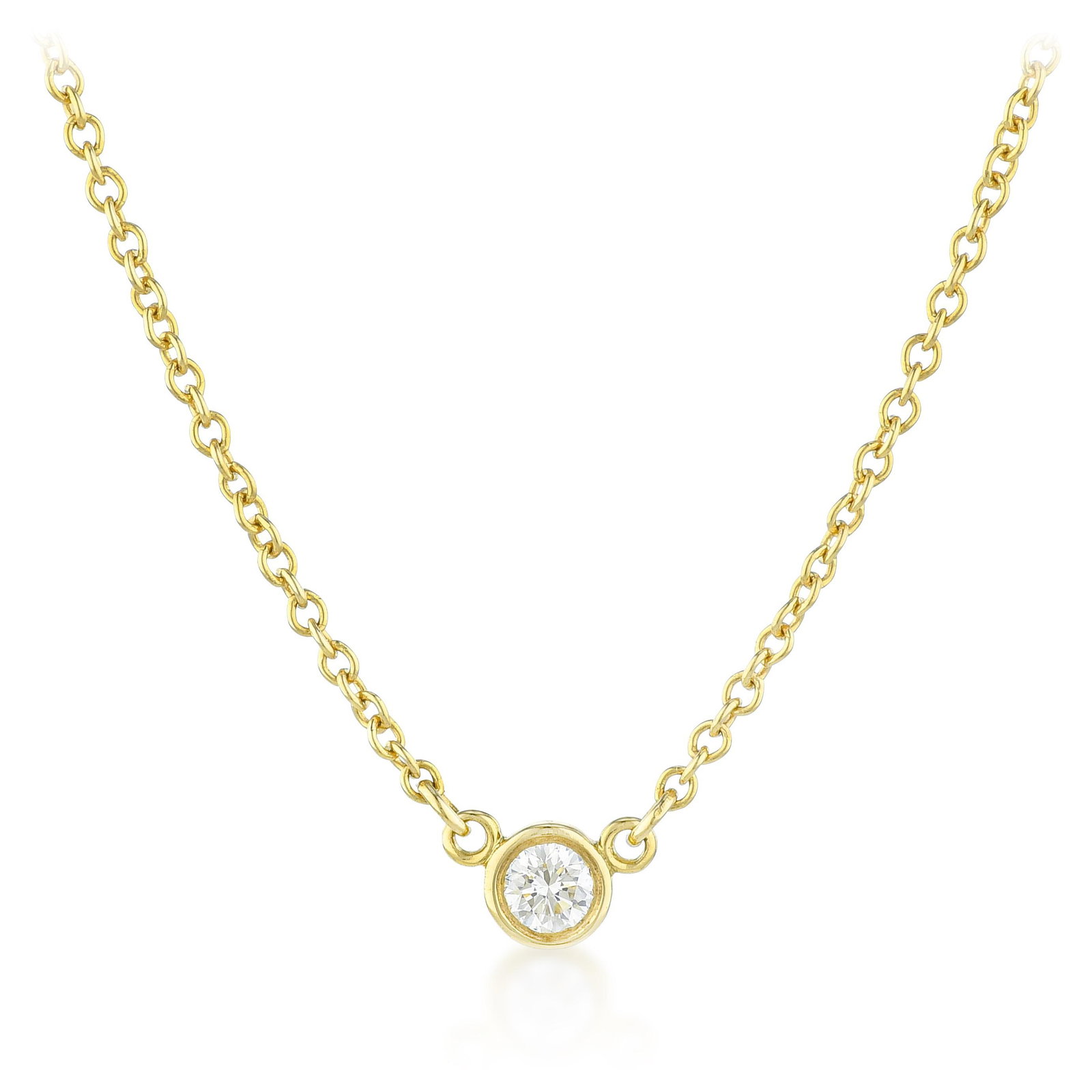 Elsa Peretti Tiffany & Co. Diamond Solitaire Necklace: ESTIMATED RETAIL PRICE: $2,800* *This is the estimated value a piece of similar quality, craftsmanship, and characteristics could command at retail. Elsa Peretti's Diamonds by the Yard is one of the