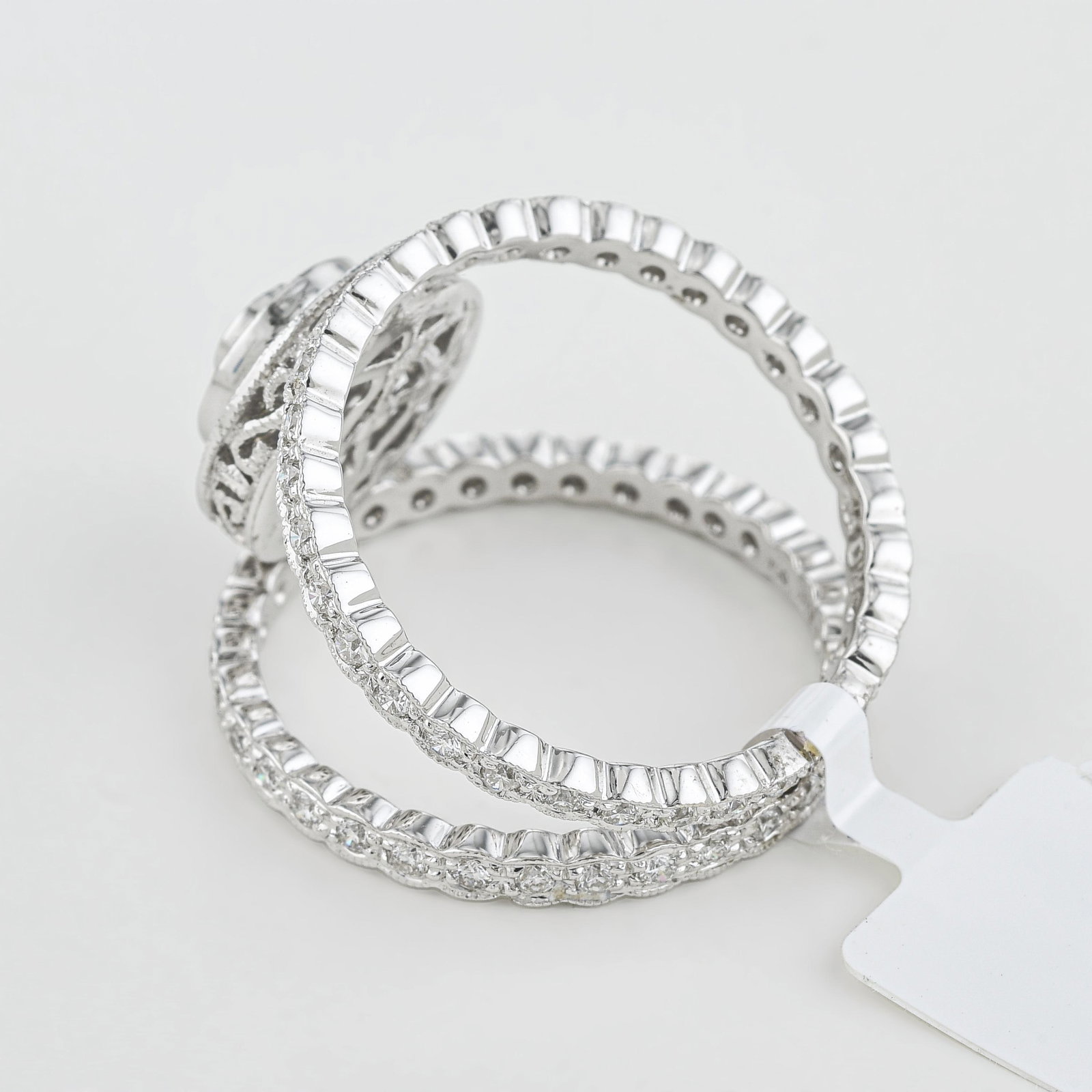 Diamond and Sapphire Bull's Eye Ring - 2
