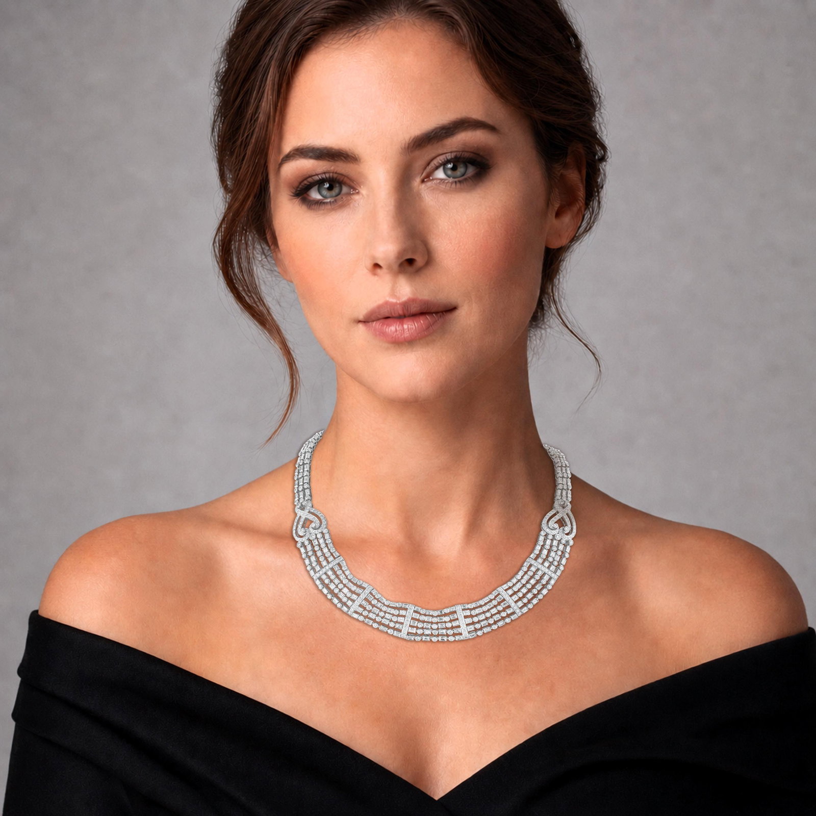 Diamond Multirow Necklace - 3