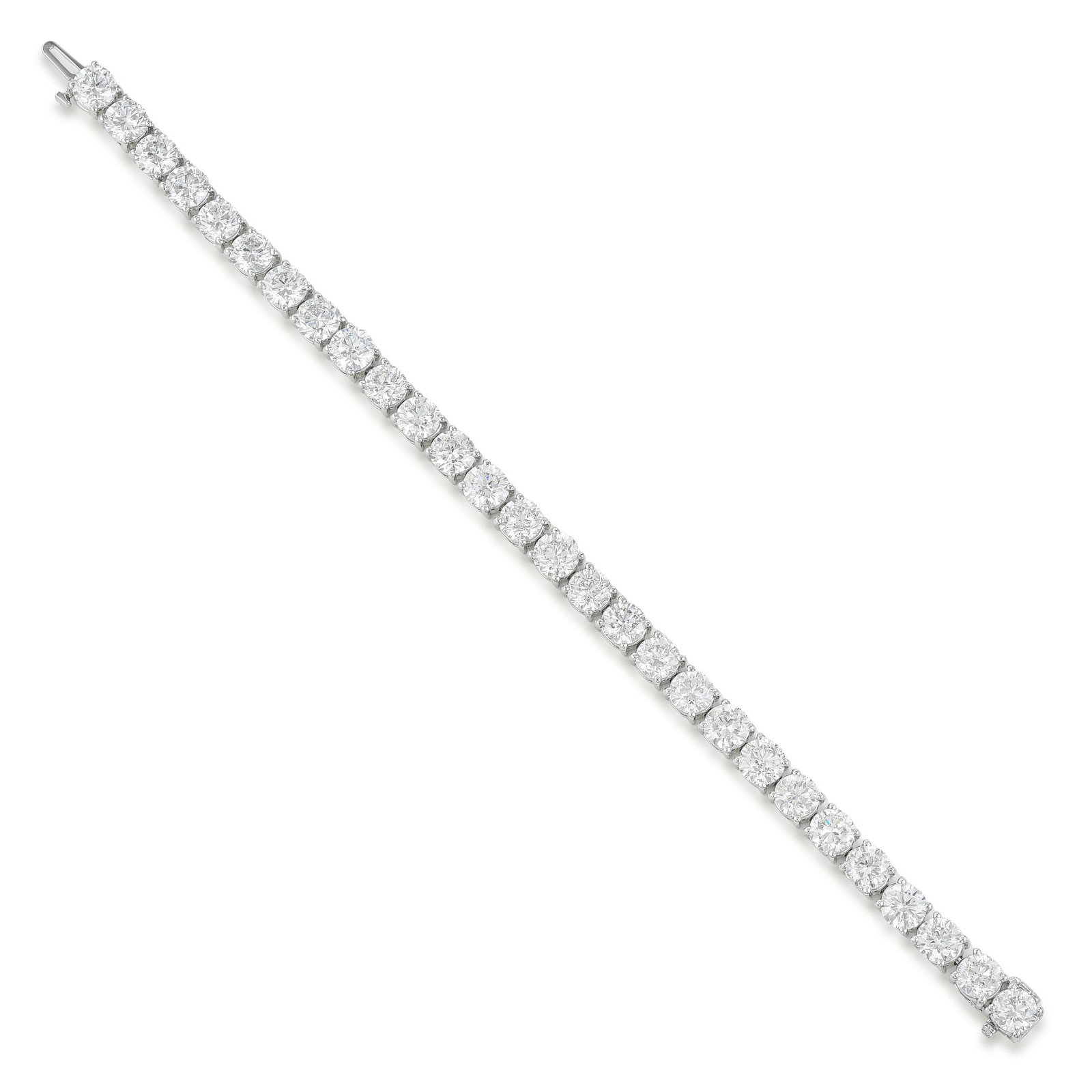 Diamond Tennis Bracelet: ESTIMATED RETAIL PRICE: $32,000* *This is the estimated value a piece of similar quality, craftsmanship, and characteristics could command at retail. A tennis bracelet at 20 carats of round brilliant