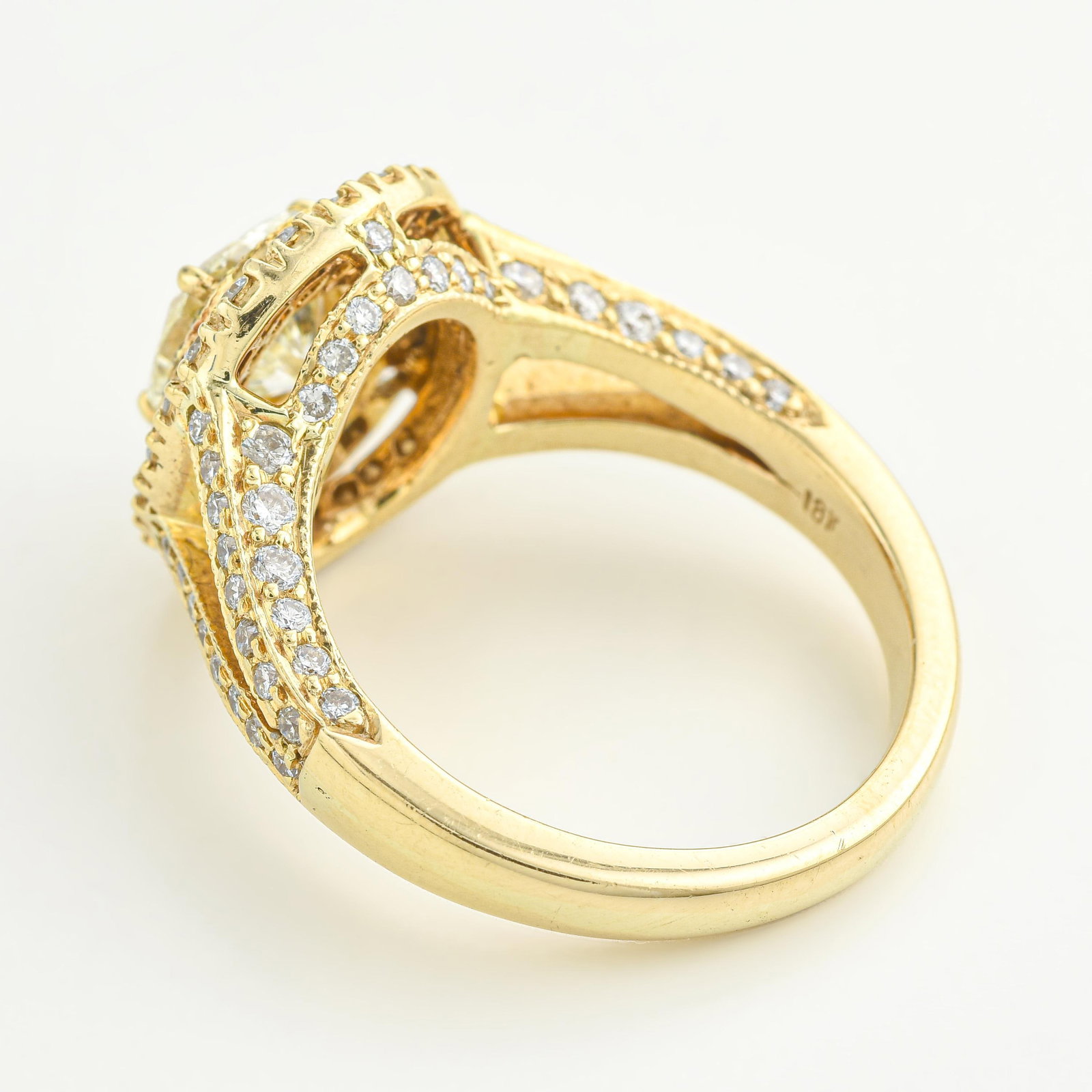 Light Yellow Diamond Ring - 2