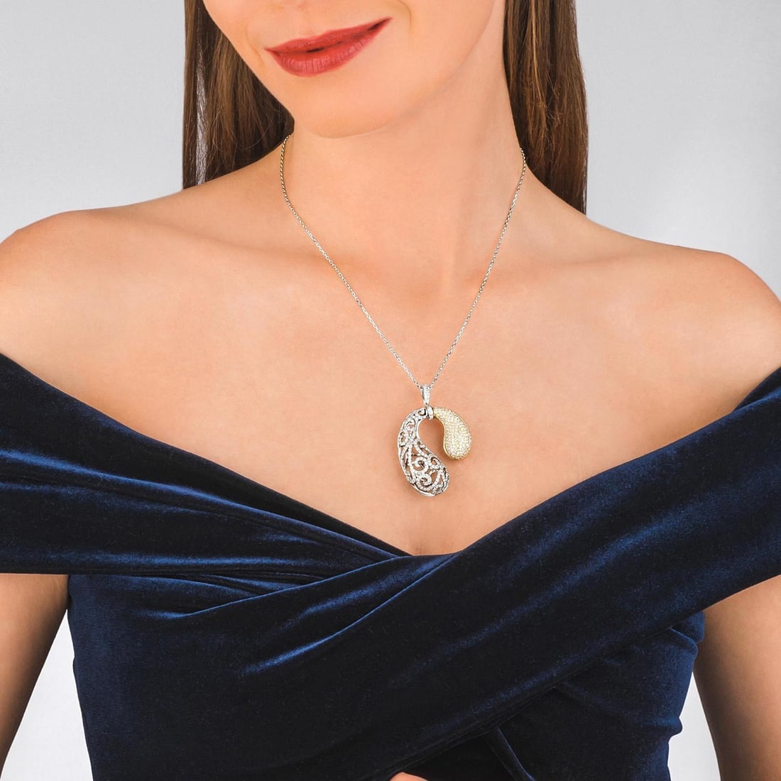 Diamond Openwork Pendant Necklace: ESTIMATED RETAIL PRICE: $12,000* *This is the estimated value a piece of similar quality, craftsmanship, and characteristics could command at retail. Openwork is what separates a pendant that reads