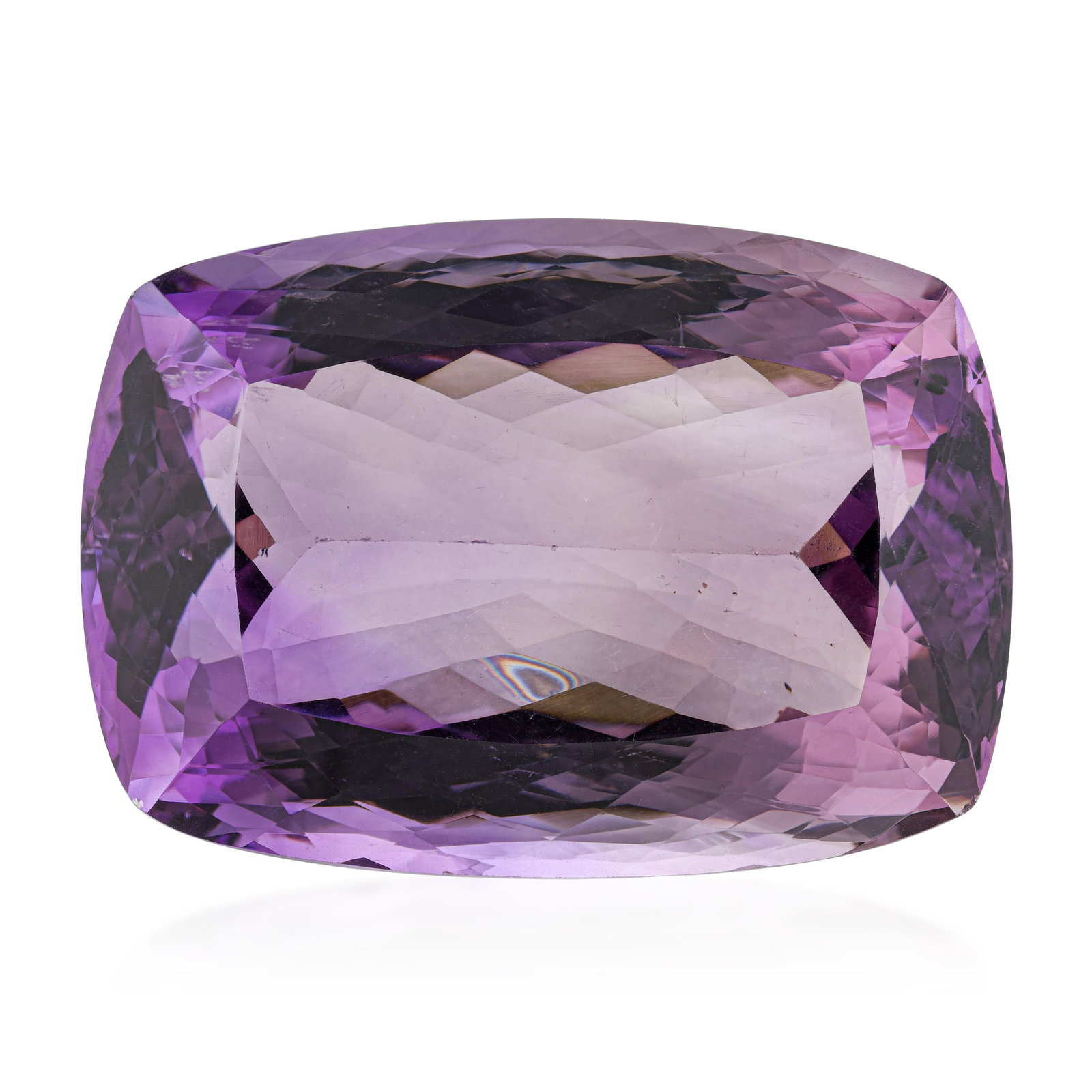 108.30-Carat Fancy Cut Amethyst: ESTIMATED RETAIL PRICE: $1,200* *This is the estimated value a piece of similar quality, craftsmanship, and characteristics could command at retail. At 108.30 carats, this amethyst is a display-scale