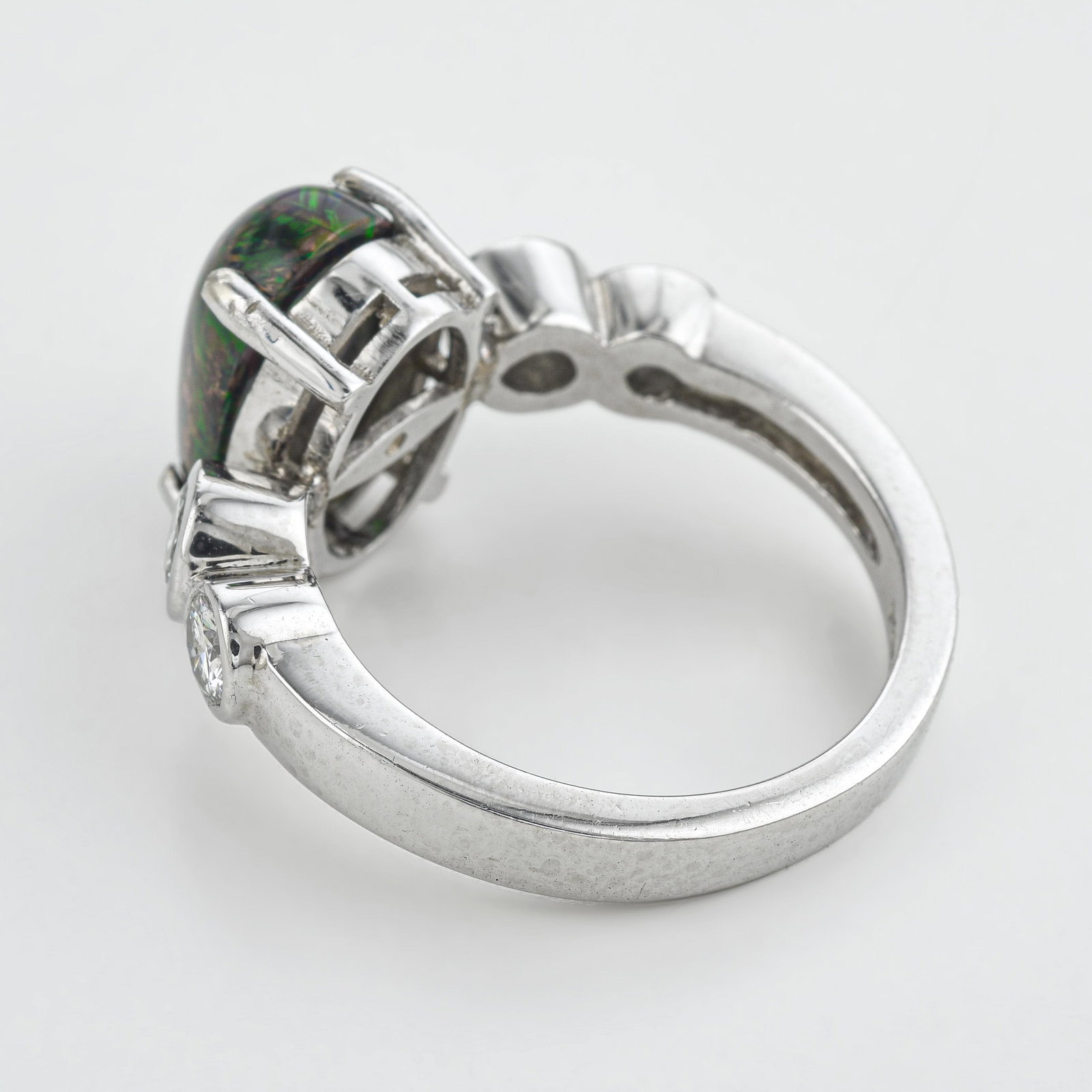 Black Opal and Diamond Ring - 2