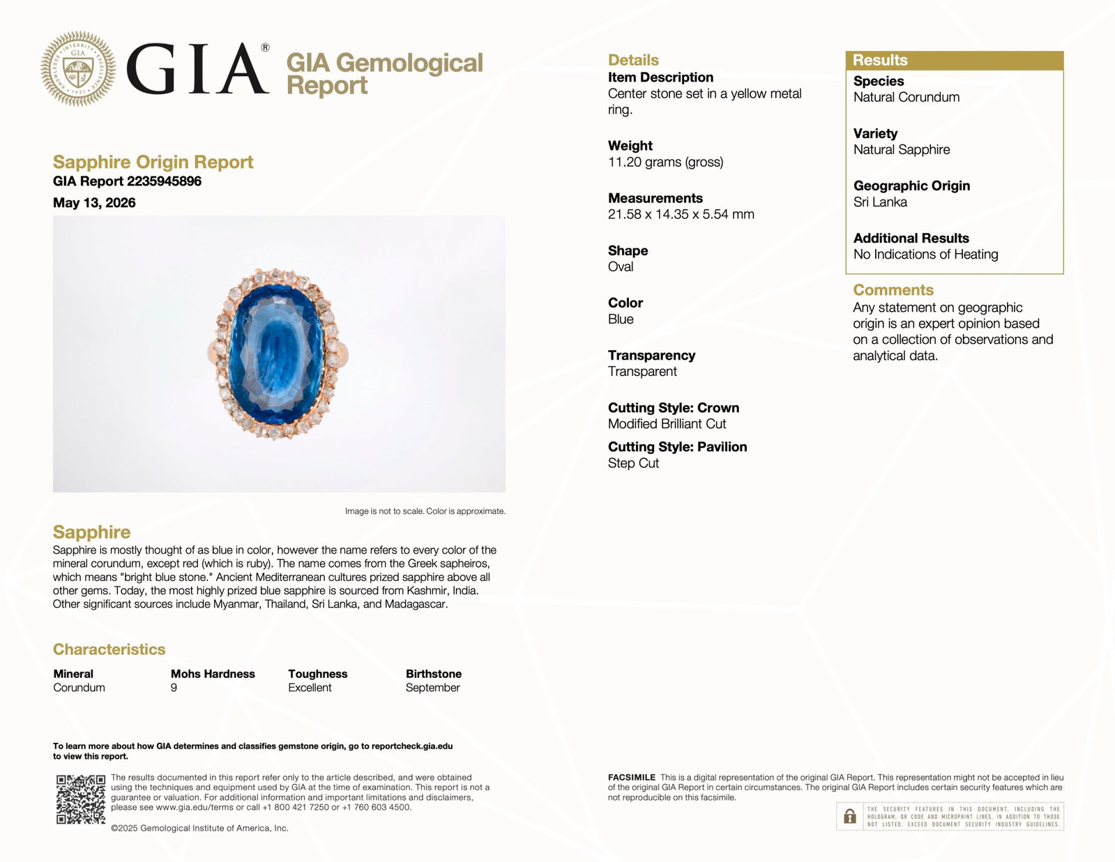 Victorian Ceylon Unheated Sapphire and Diamond Ring, GIA Certified - 5