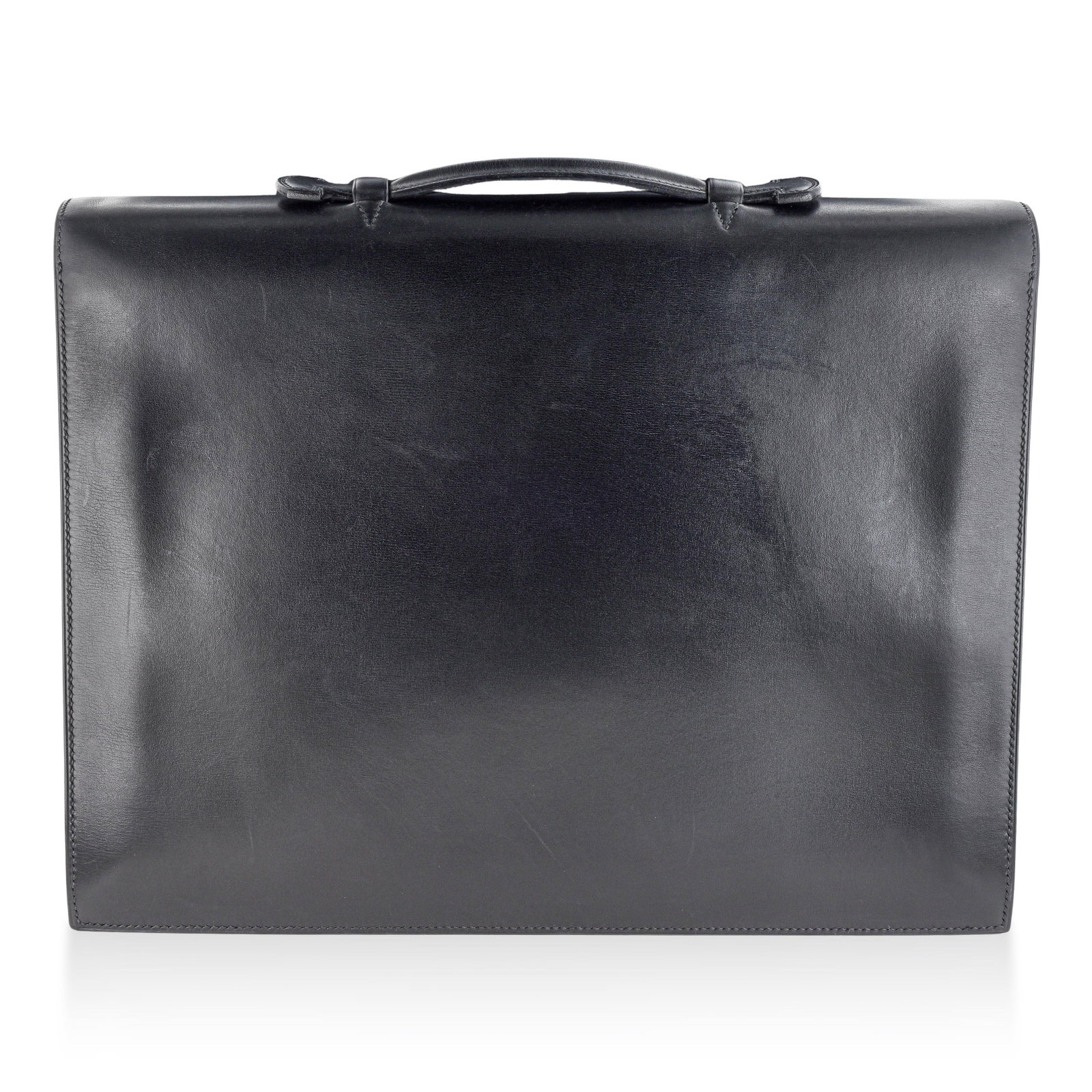 Hermes Sac a Depeches 38 Briefcase - Box Calf Leather, Black - 3