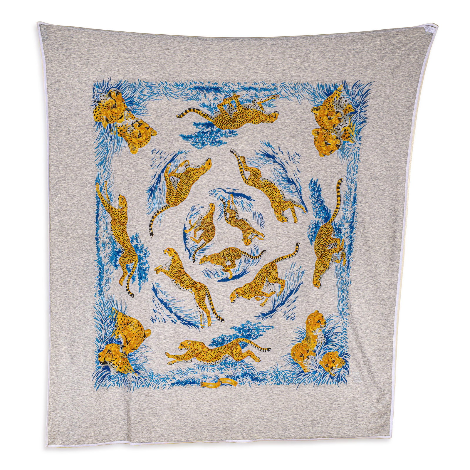 Hermes Guepards T-Shirt Scarf - Cotton Jersey, Gris - 2