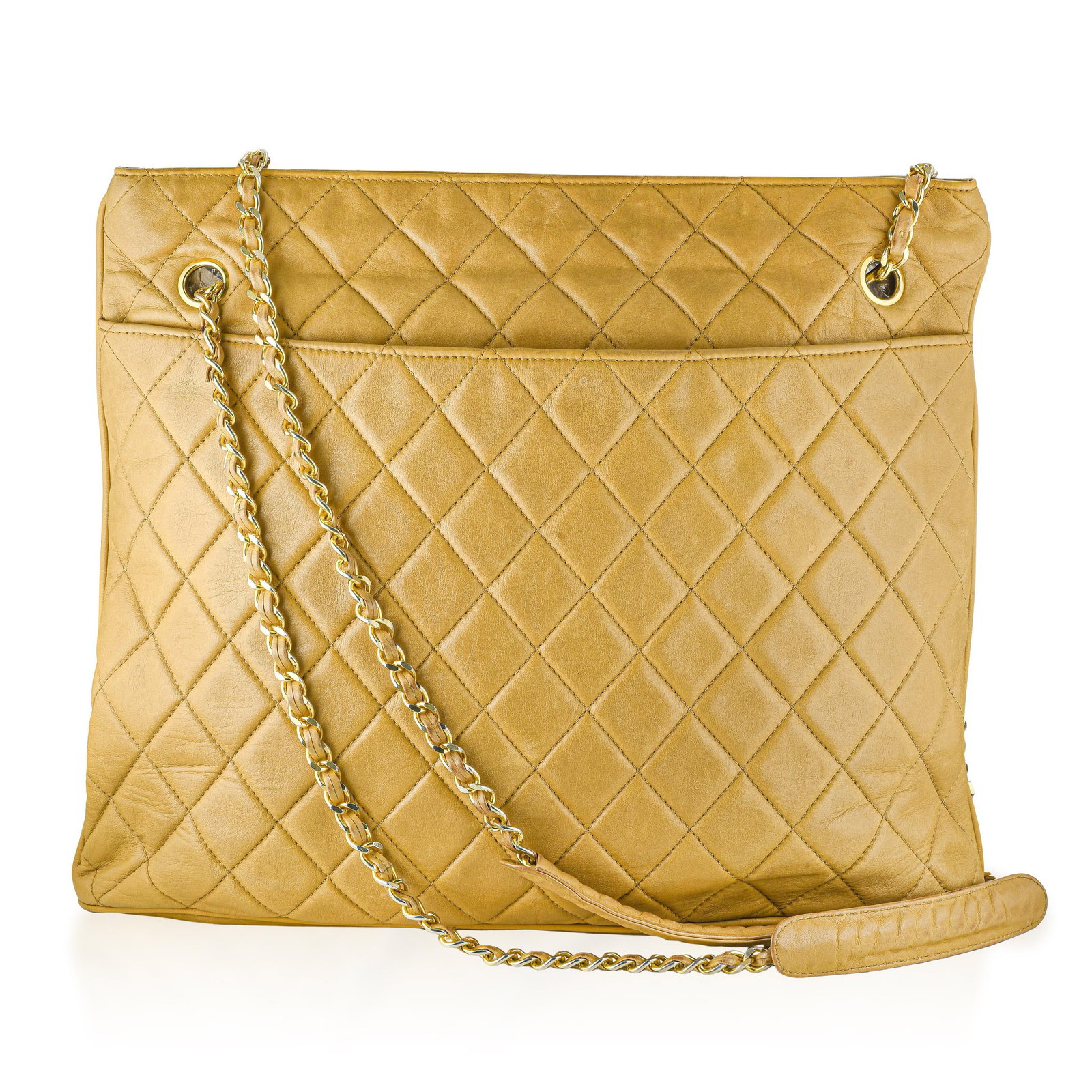 Chanel Matelasse Chain Shoulder Bag - Lambskin, Beige: ESTIMATED RETAIL PRICE: Variable* *This is the estimated value a piece of similar quality, craftsmanship, and characteristics could command at retail. Chanel's Matelasse quilting is one of the house's