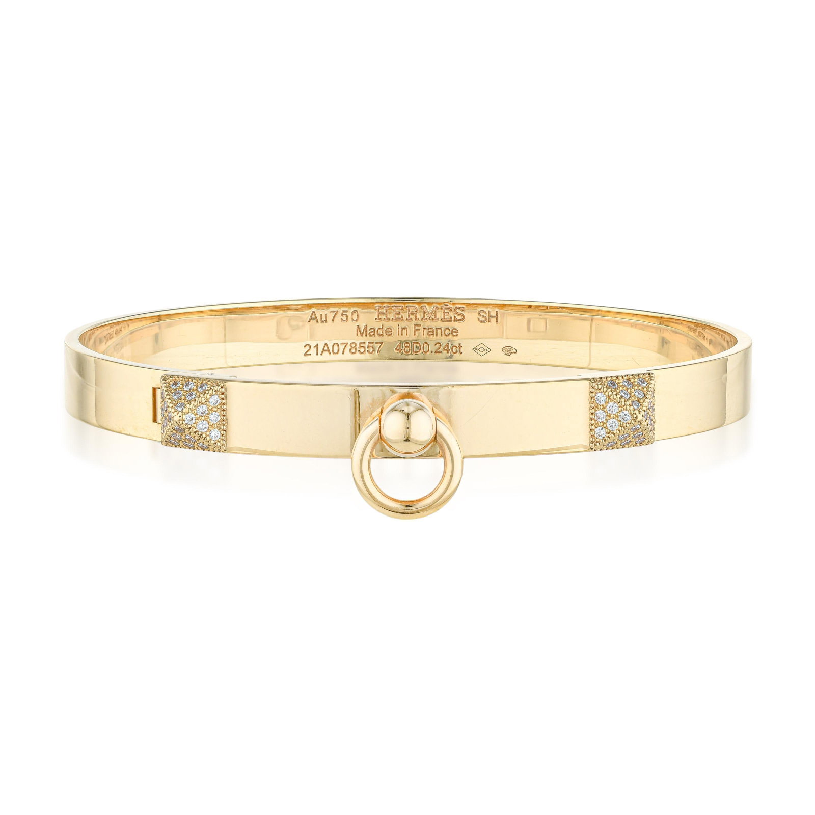 Hermes Collier de Chien Diamond Bracelet: ESTIMATED RETAIL PRICE: 21,000* *This is the estimated value a piece of similar quality, craftsmanship, and characteristics could command at retail. Inspired by the fierce dog-collar harnesses