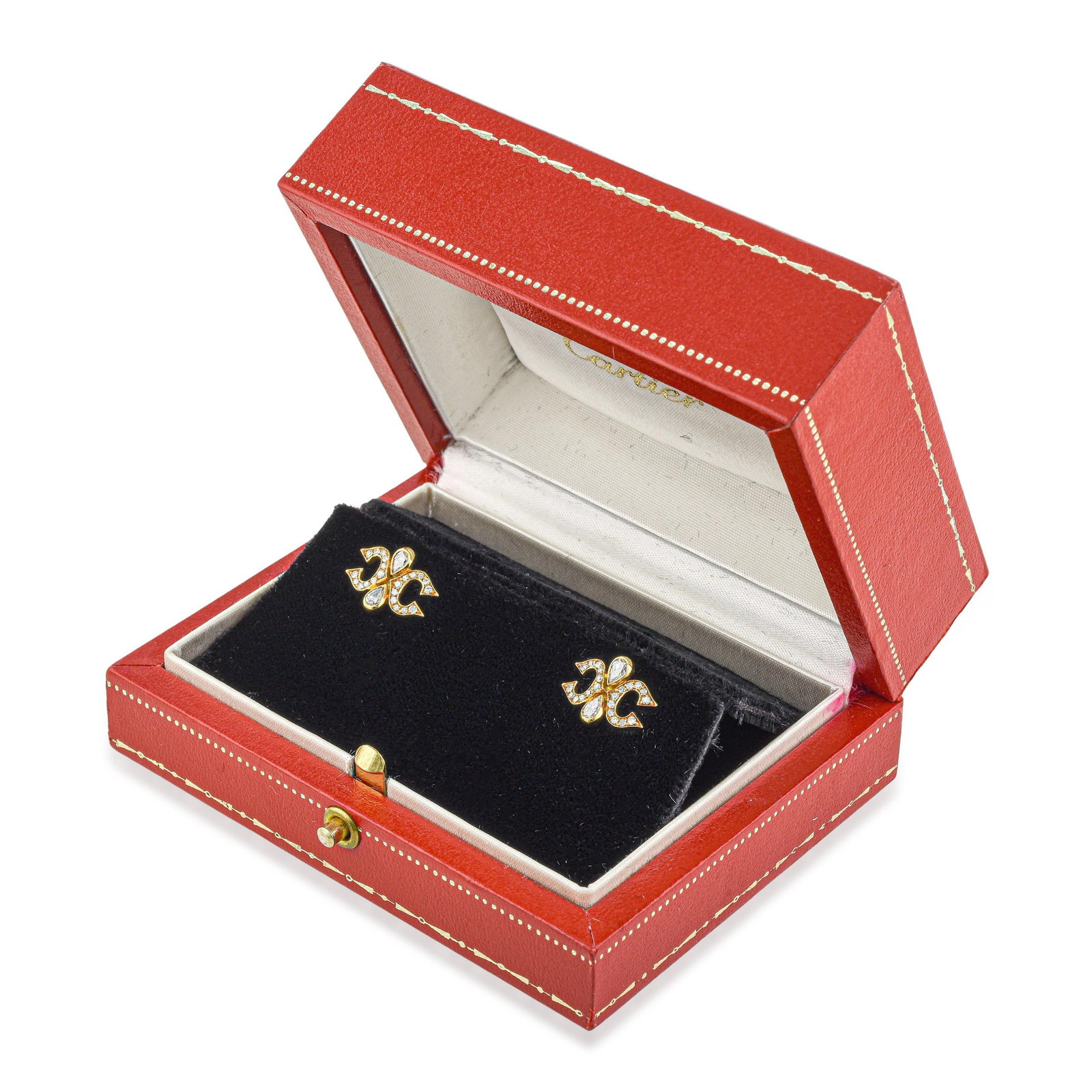 Cartier Double C Diamond Earrings with Box - 2
