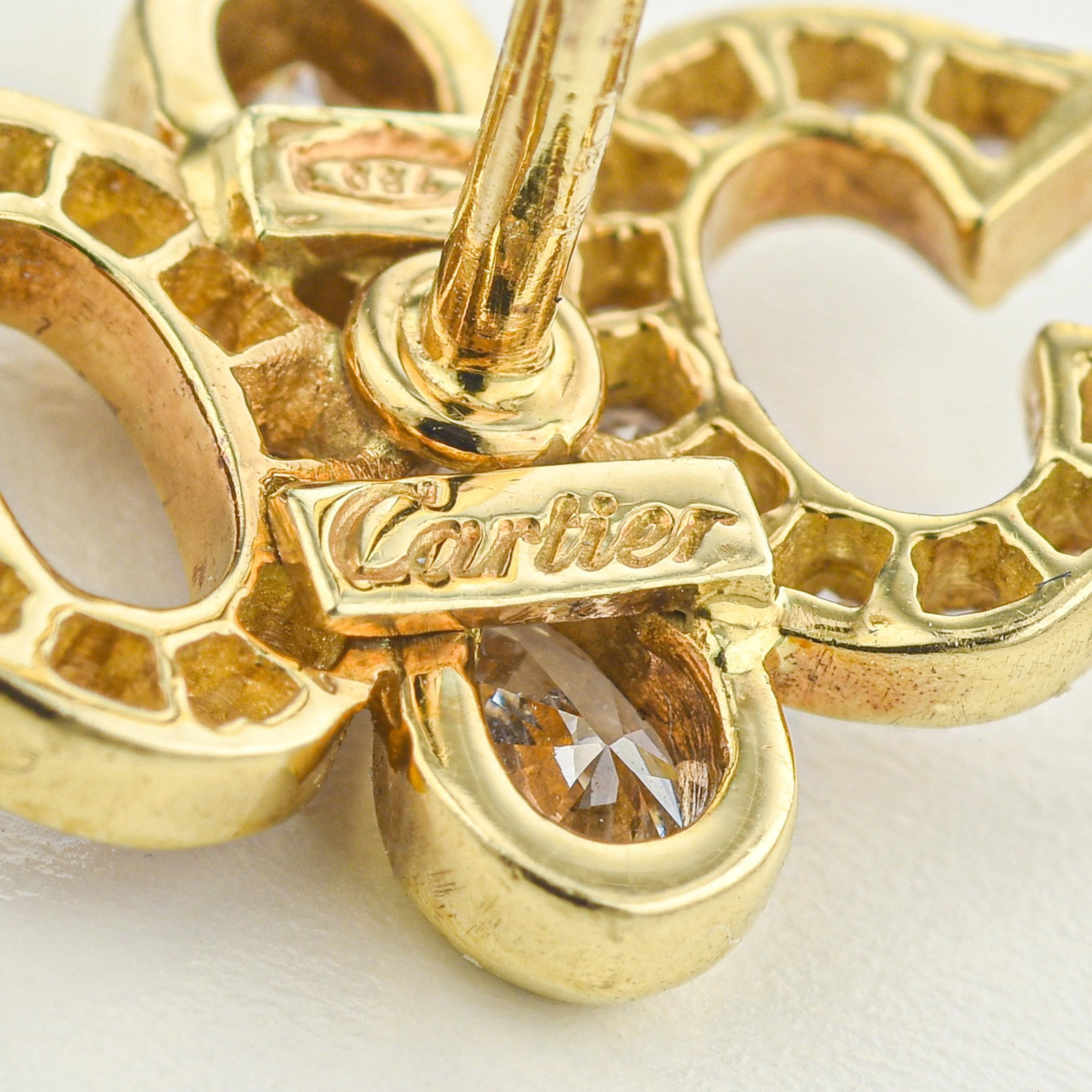 Cartier Double C Diamond Earrings with Box - 4