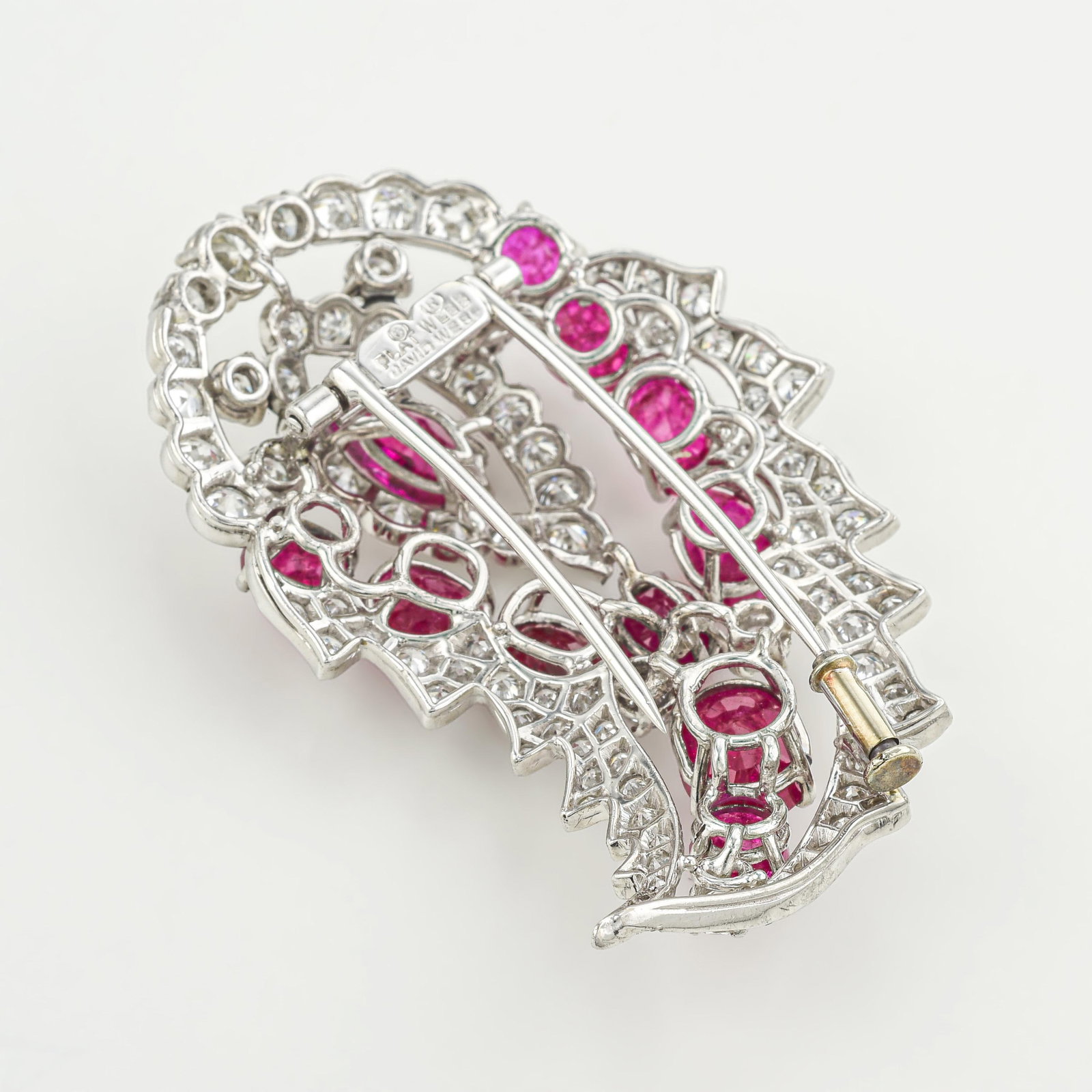 Ruby and Diamond Paisley Brooch - 2