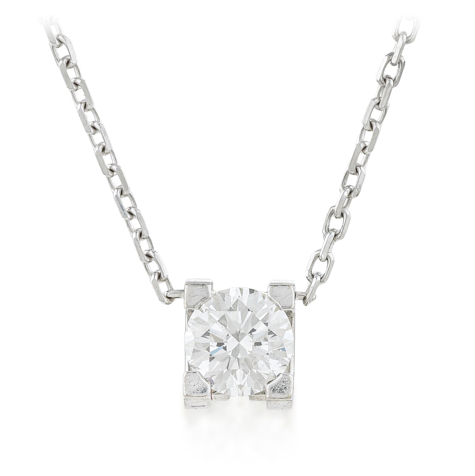 Cartier C Diamond Pendant Necklace: ESTIMATED RETAIL PRICE: 8,750* *This is the estimated value a piece of similar quality, craftsmanship, and characteristics could command at retail. The C de Cartier setting is one of the Maison's
